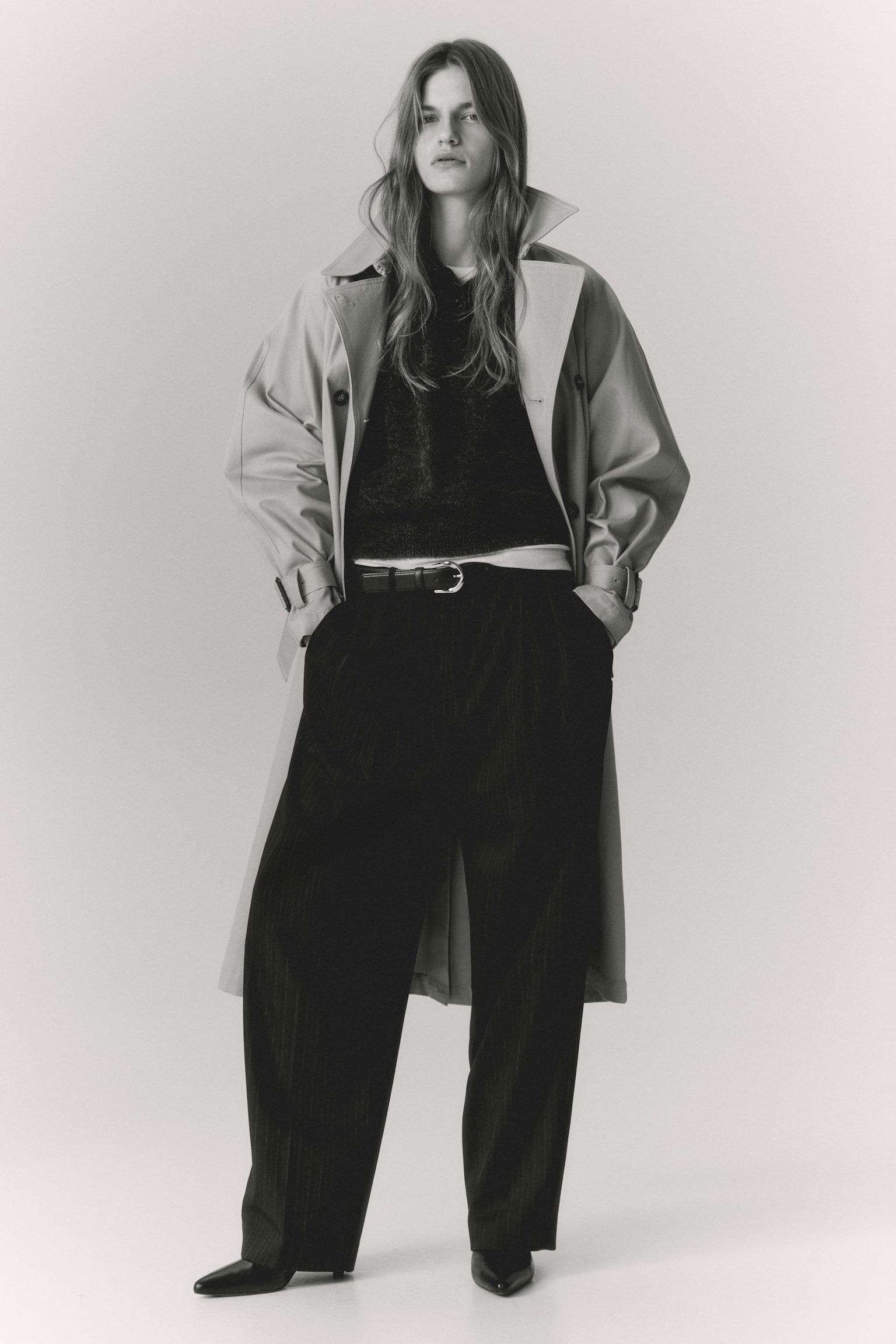 Alpaca-blend polo shirt - Dark brown/Light beige/Dark grey marl - 5