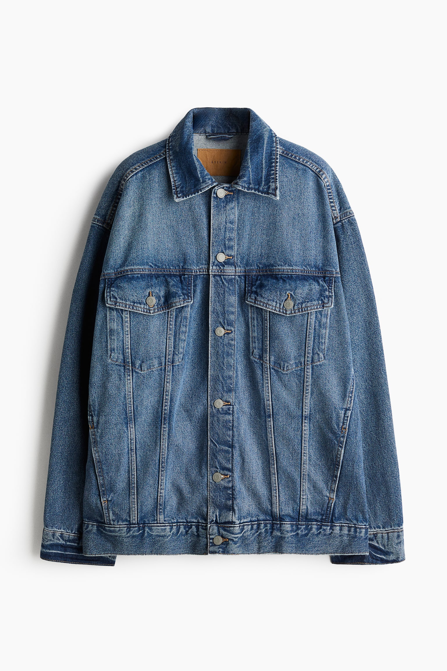 Oversized denim jacket - Denim blue/Dark denim blue/Light denim blue - 2