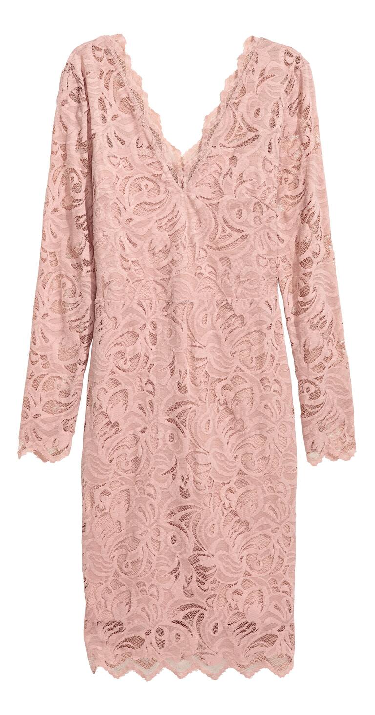 Women's Burgundy Fitted lace dress | H&M