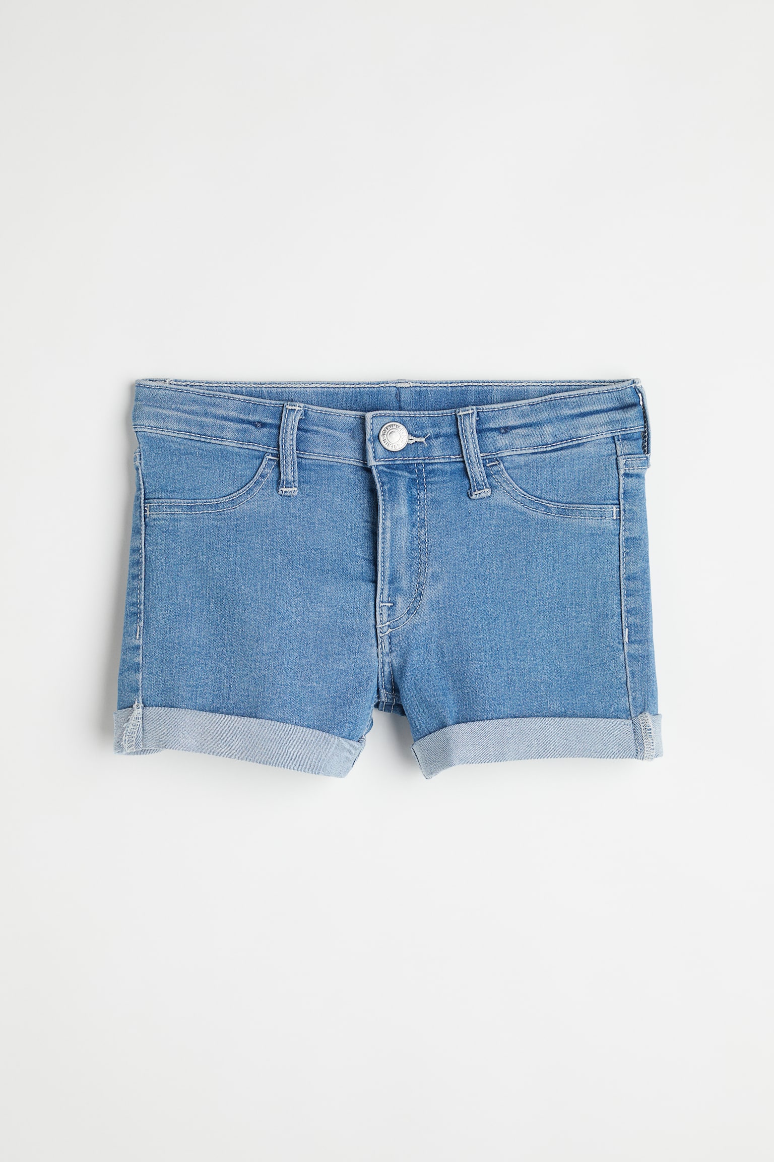 Superstretch Skinny Fit Denim Shorts - Denim blue/Light denim blue - 1