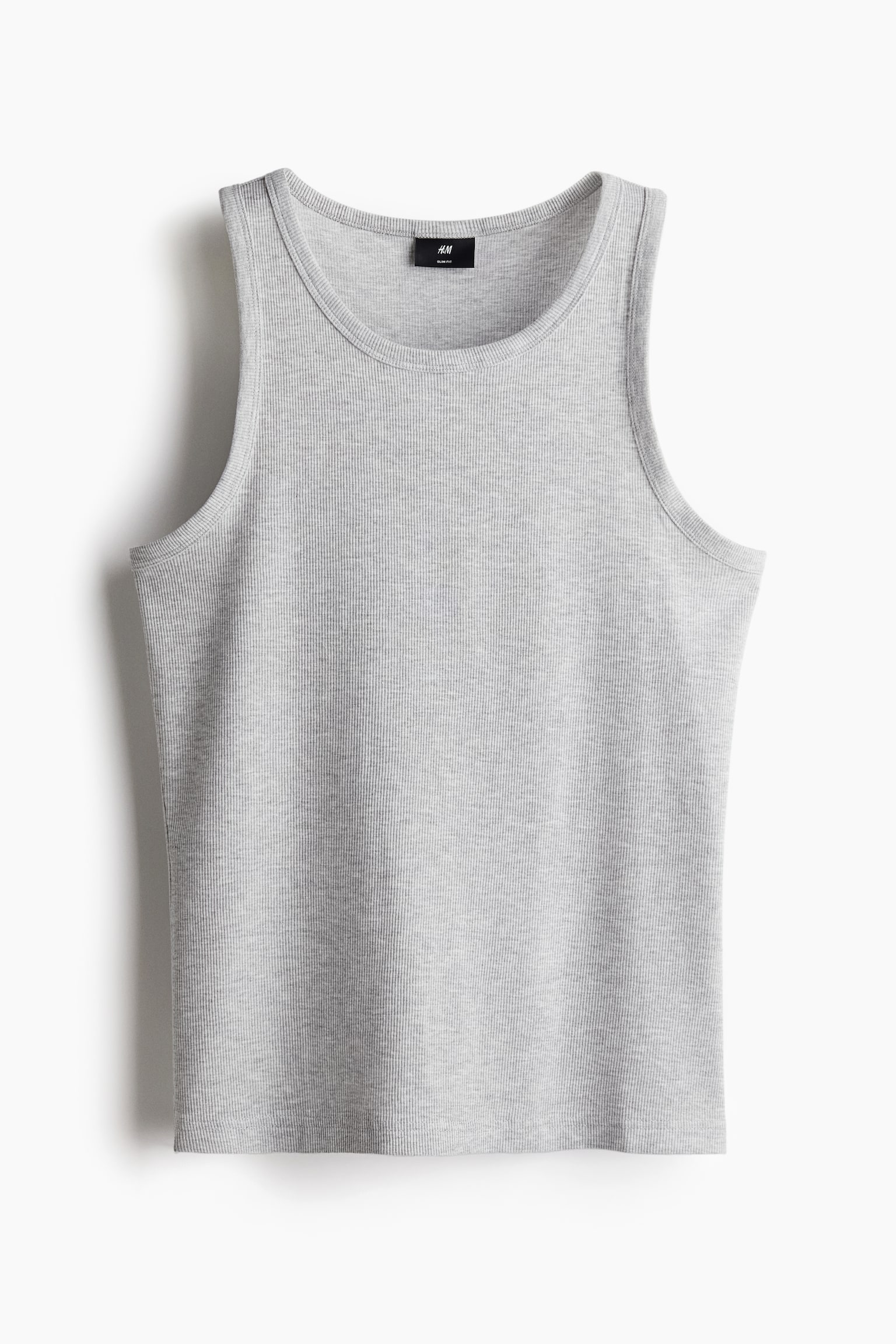 Slim Fit Ribbed vest top - Grey marl/White/Brown/Black - 2