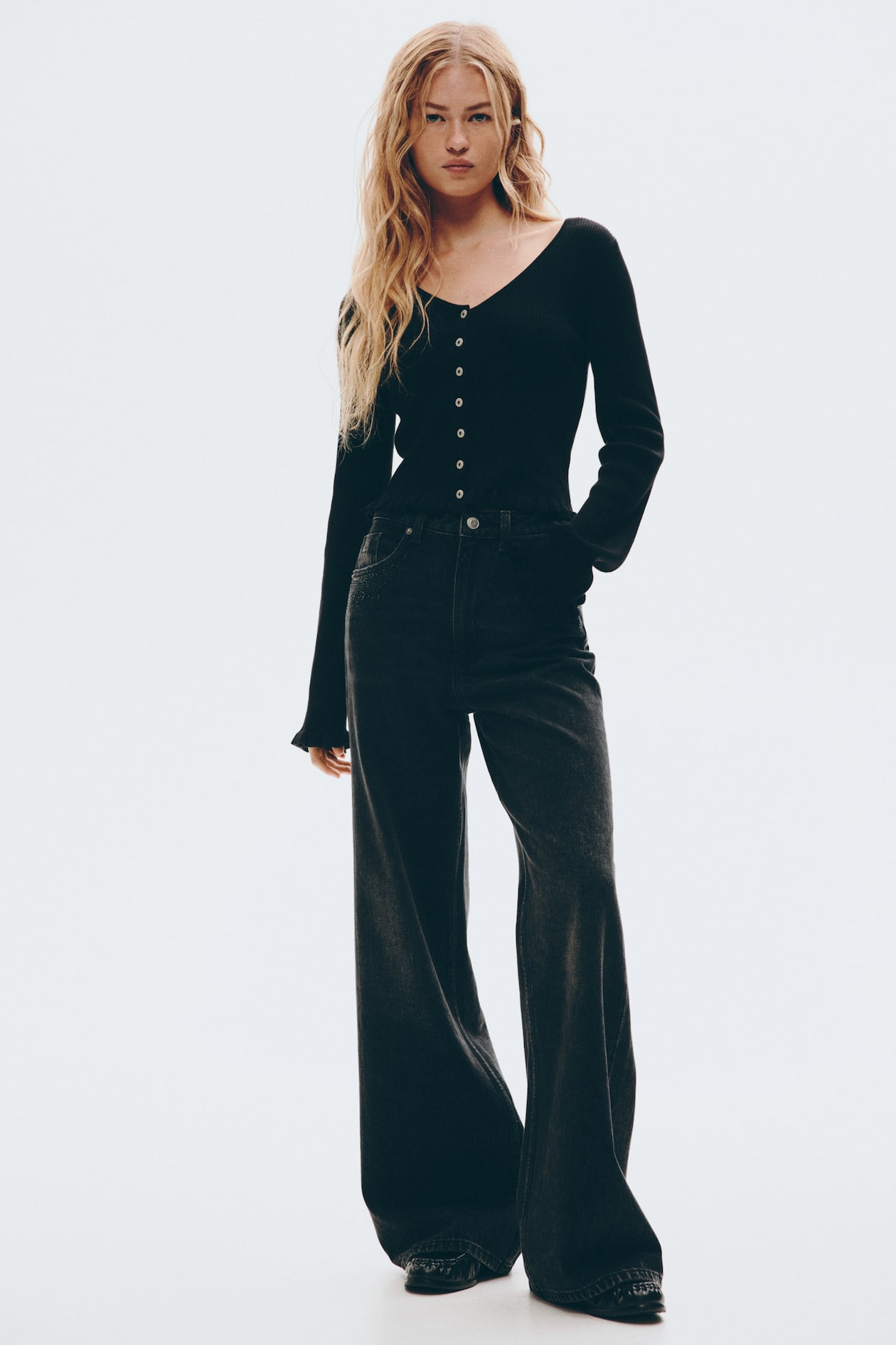 Ruffle-Trimmed Cardigan - image 2