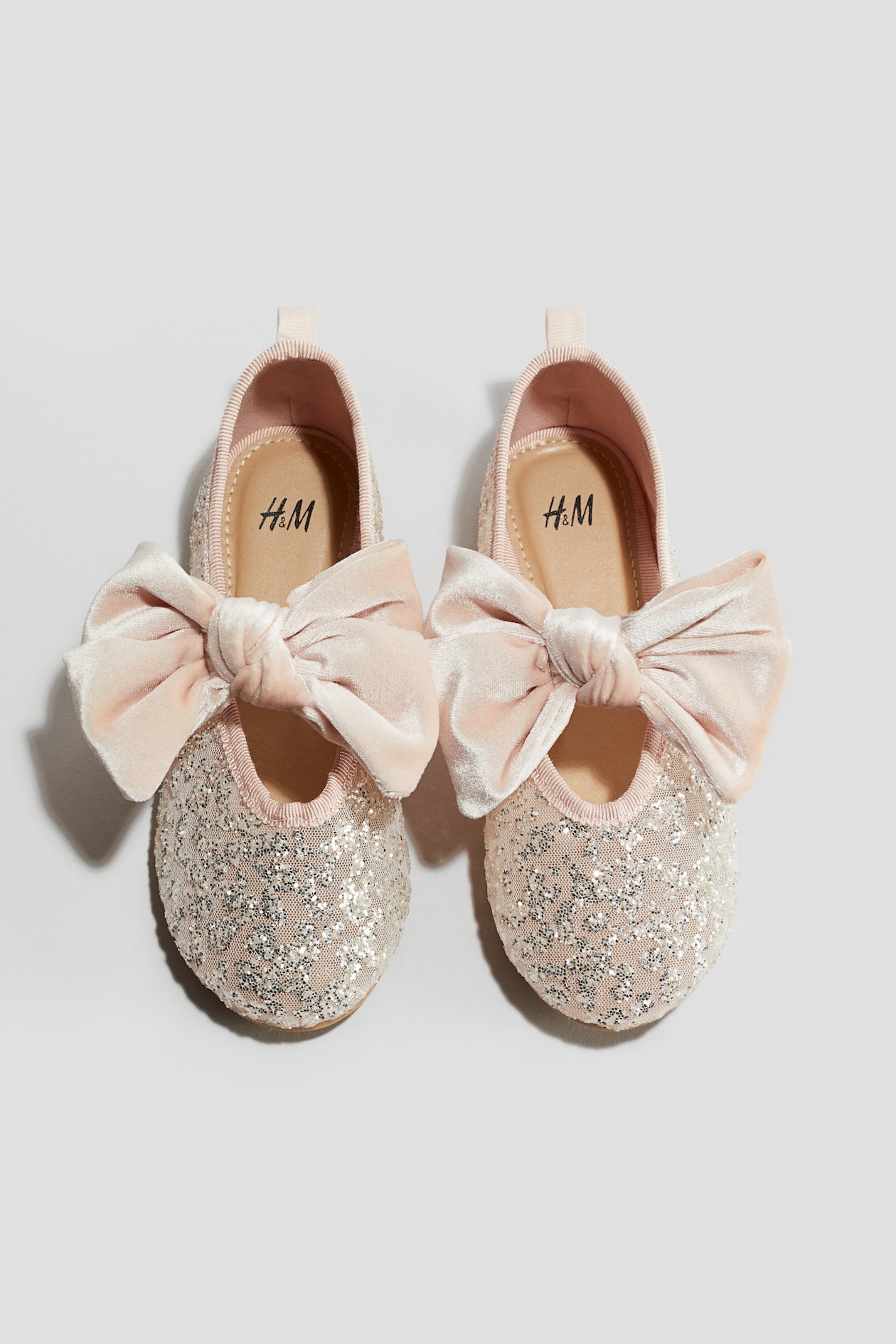 Bailarinas con moño - Rosa claro/Brillo - Kids | H&M MX