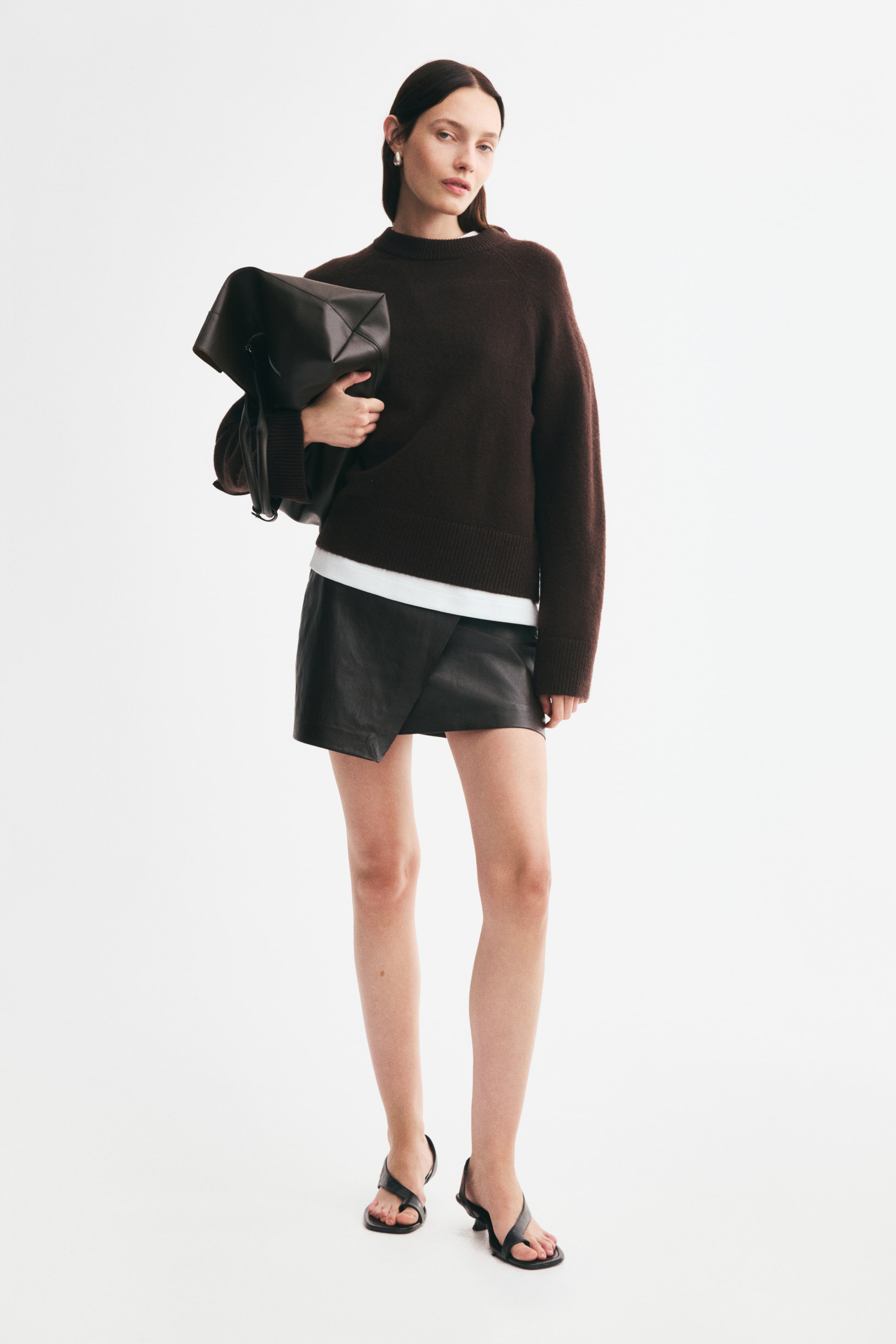Coated Wrap Skirt