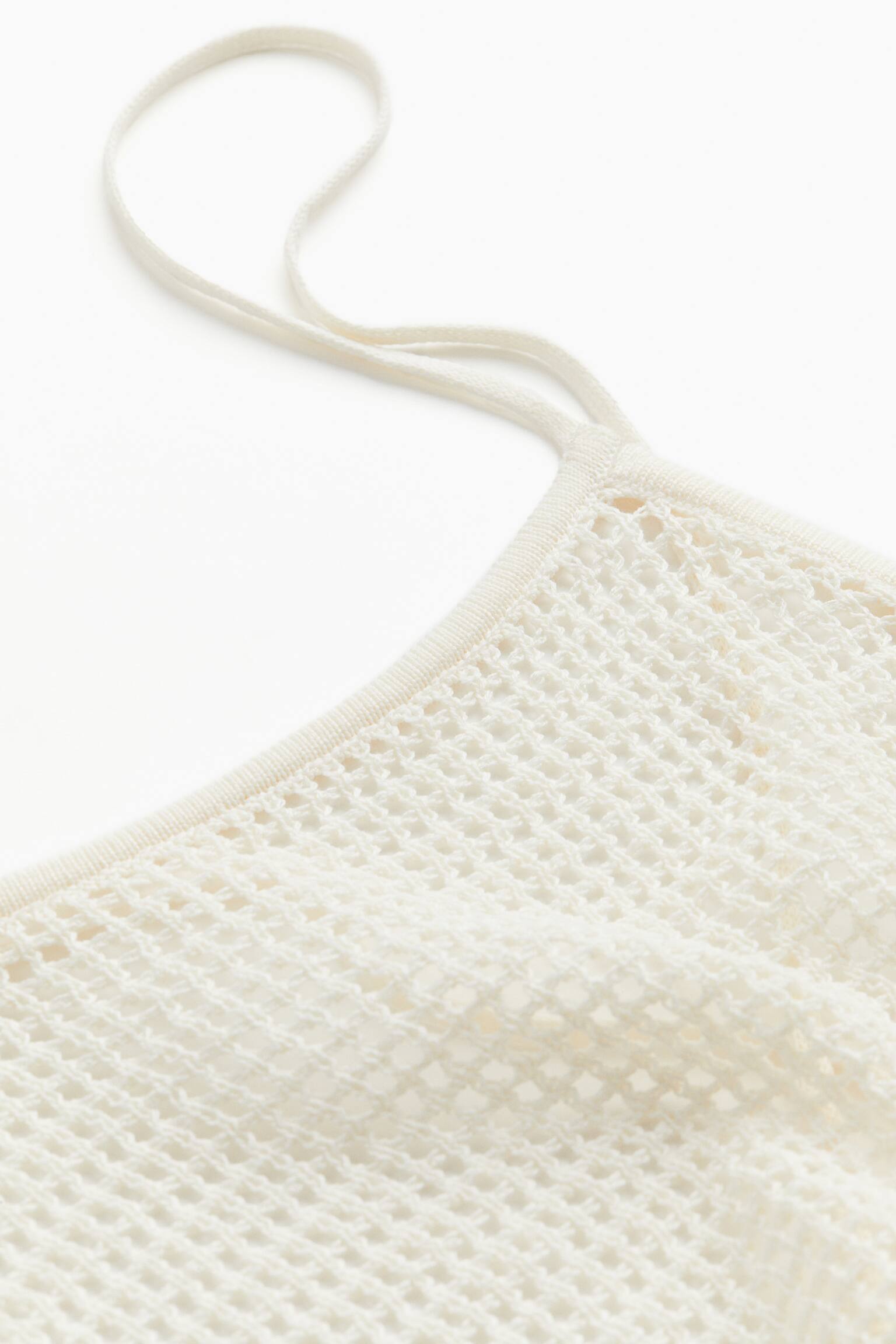 Crochet-look beach dress - Cream - 2