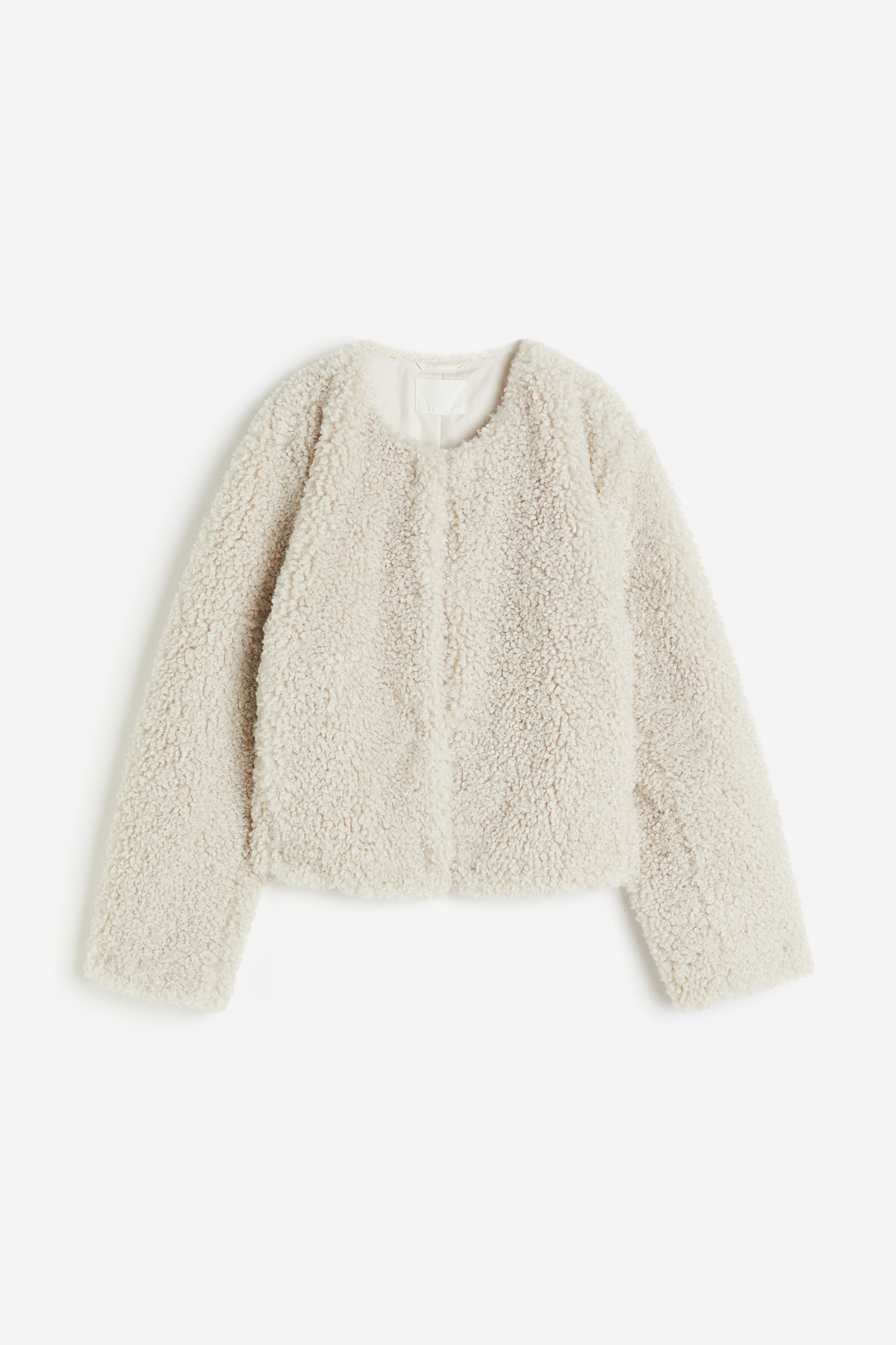 H&M sale Faux Shearling Teddy Jacket