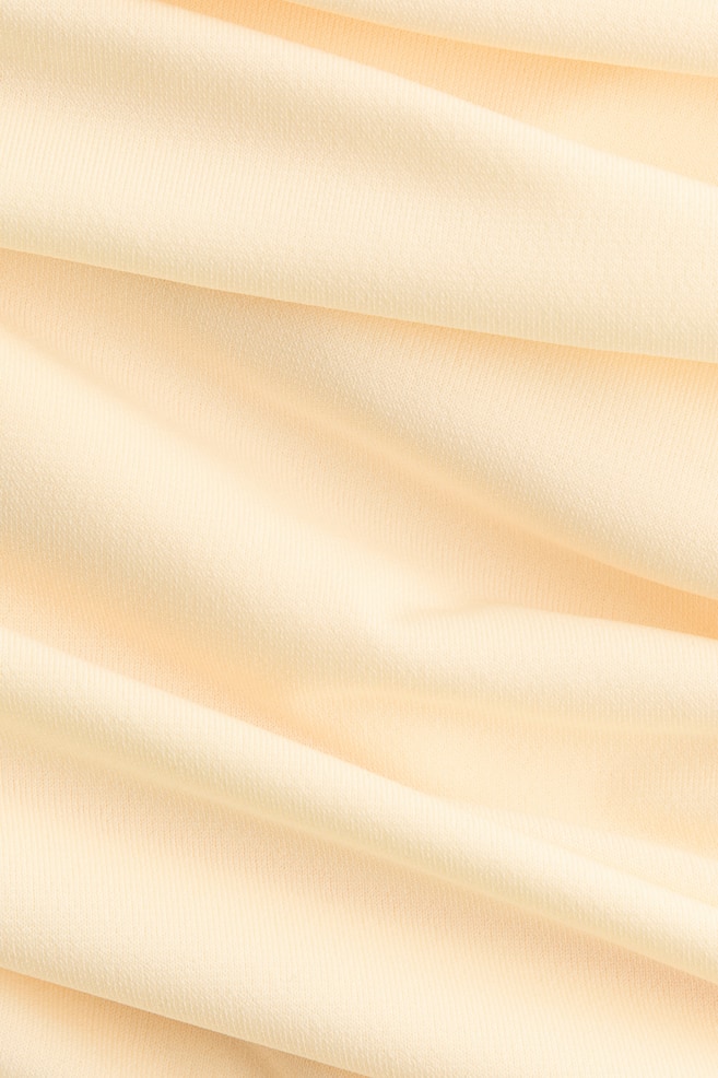 Draped maxi dress-Light yellow - 2