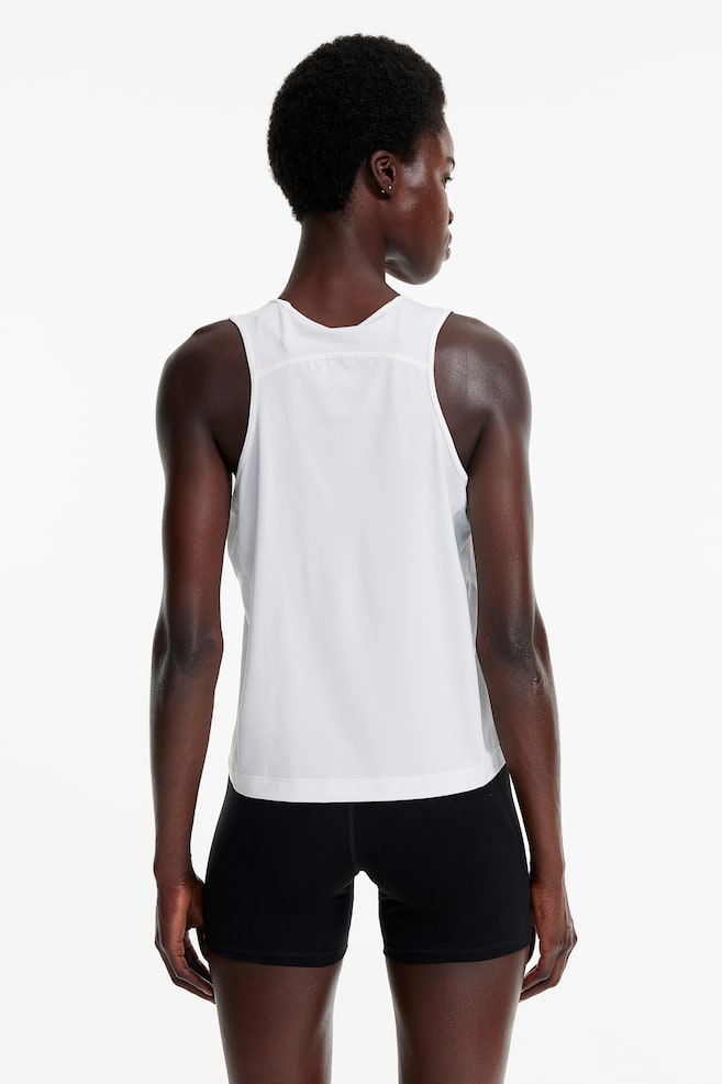 DryMove™ Sports vest top - White/Black/Dark khaki green - 3