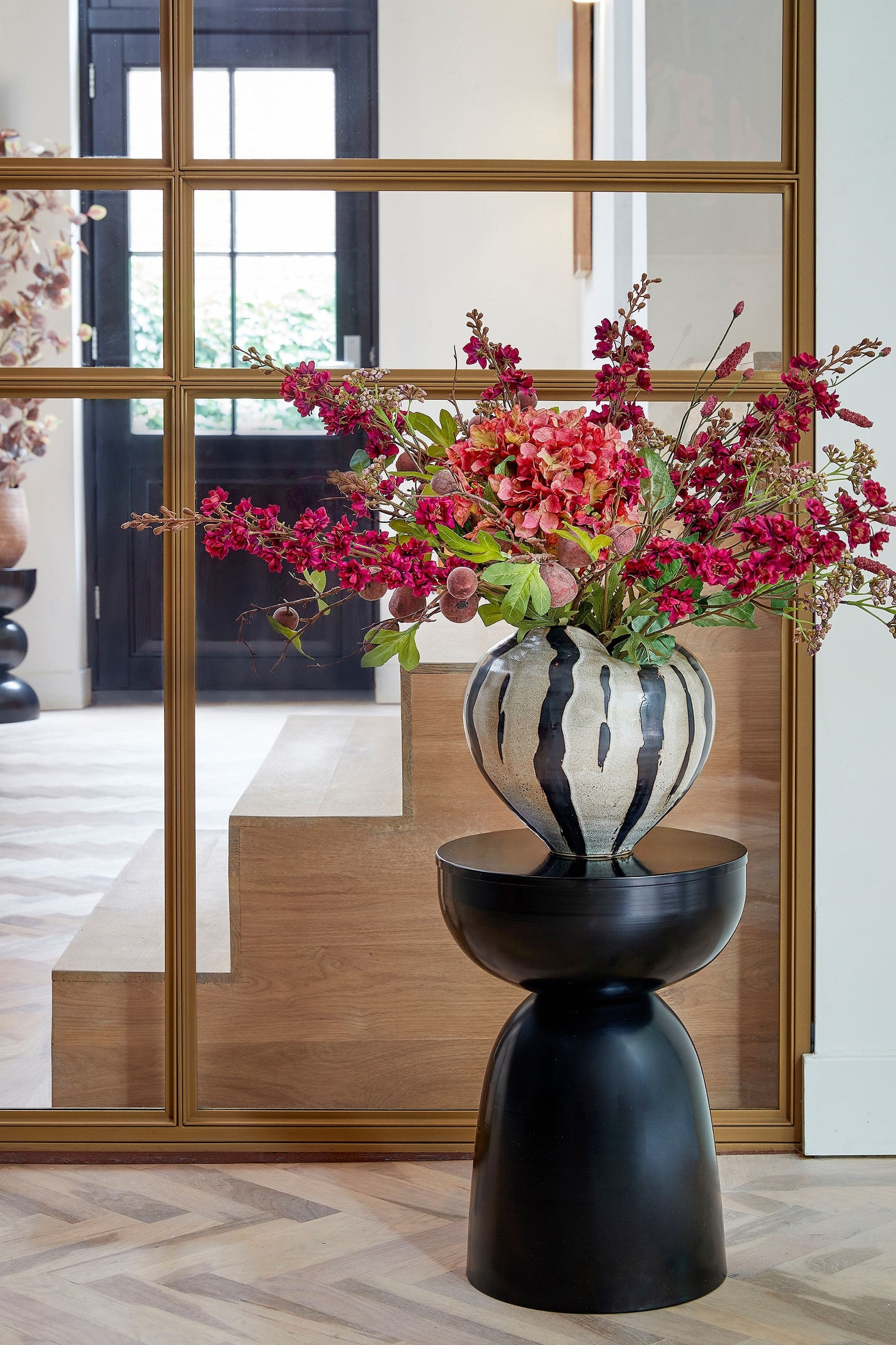 Metal Side Table - Black/Off-white/Orange/Beige/Ochre