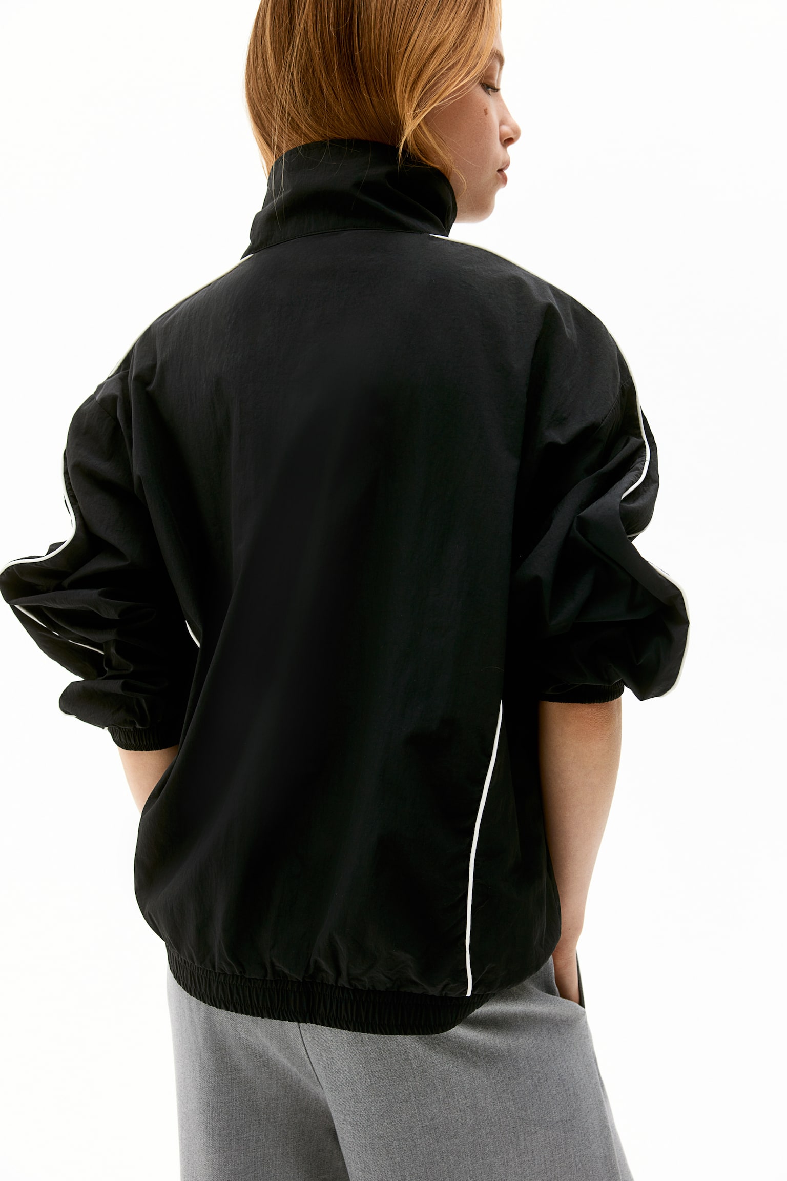 Nylon windbreaker - Black - 6