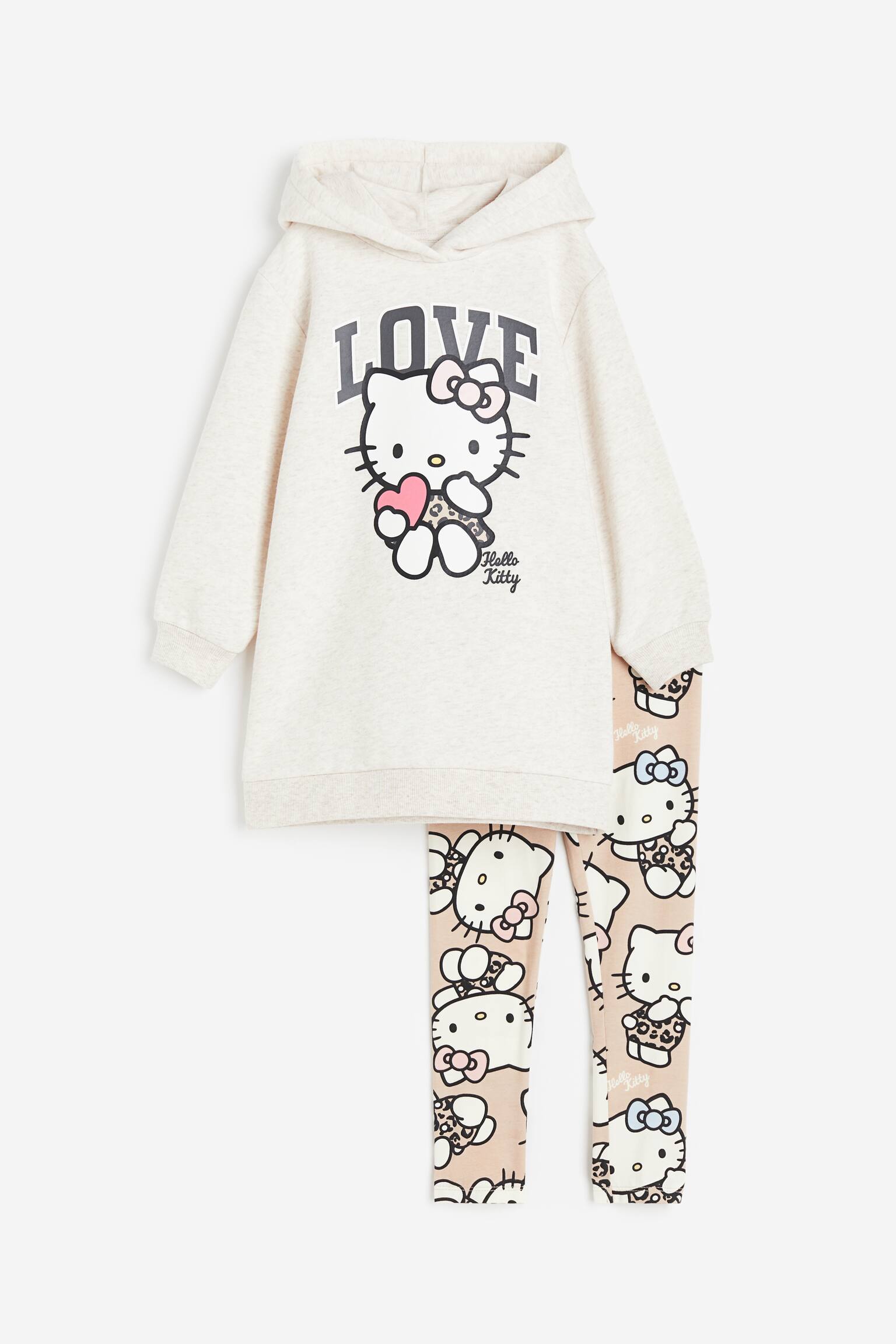 Bộ 2 món in hình - Màu be nhạt/Hello Kitty - 1