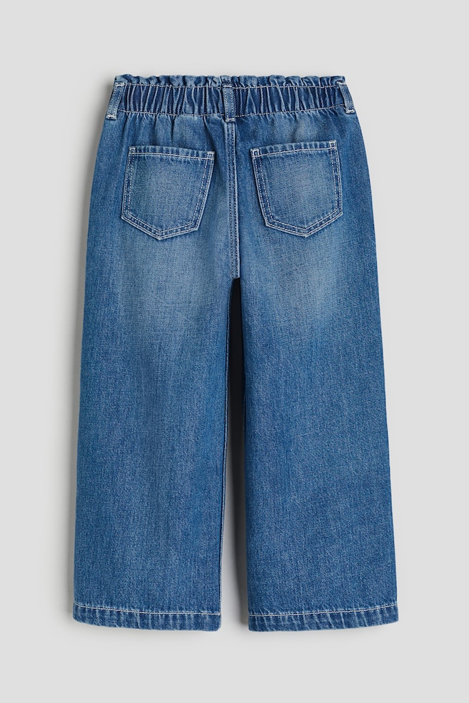 Wide Leg paper bag jeans - Denimblå/Lys denimblå - 6