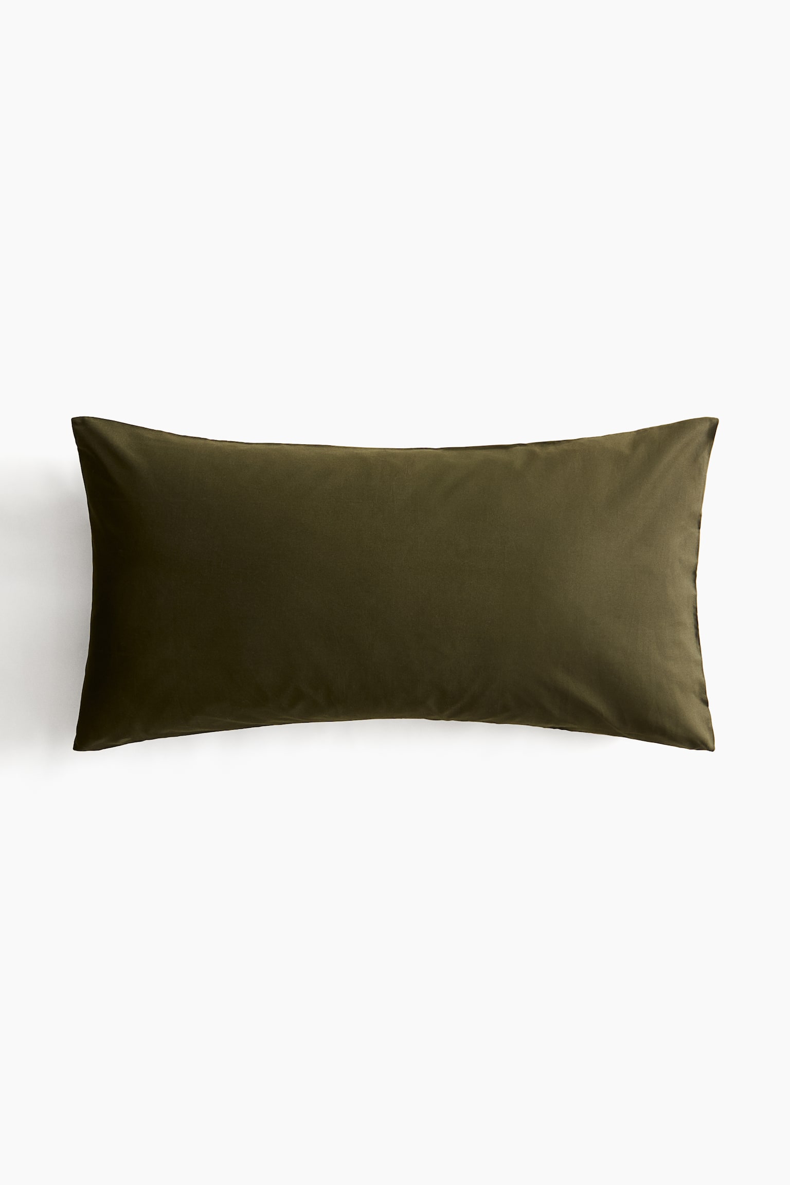 Taie d'oreiller en coton - Vert foncé/Vert olive/Blanc/Marron foncé/Vert foncé/Taupe/Vert sauge/Rose ancien clair/Beige ancien clair