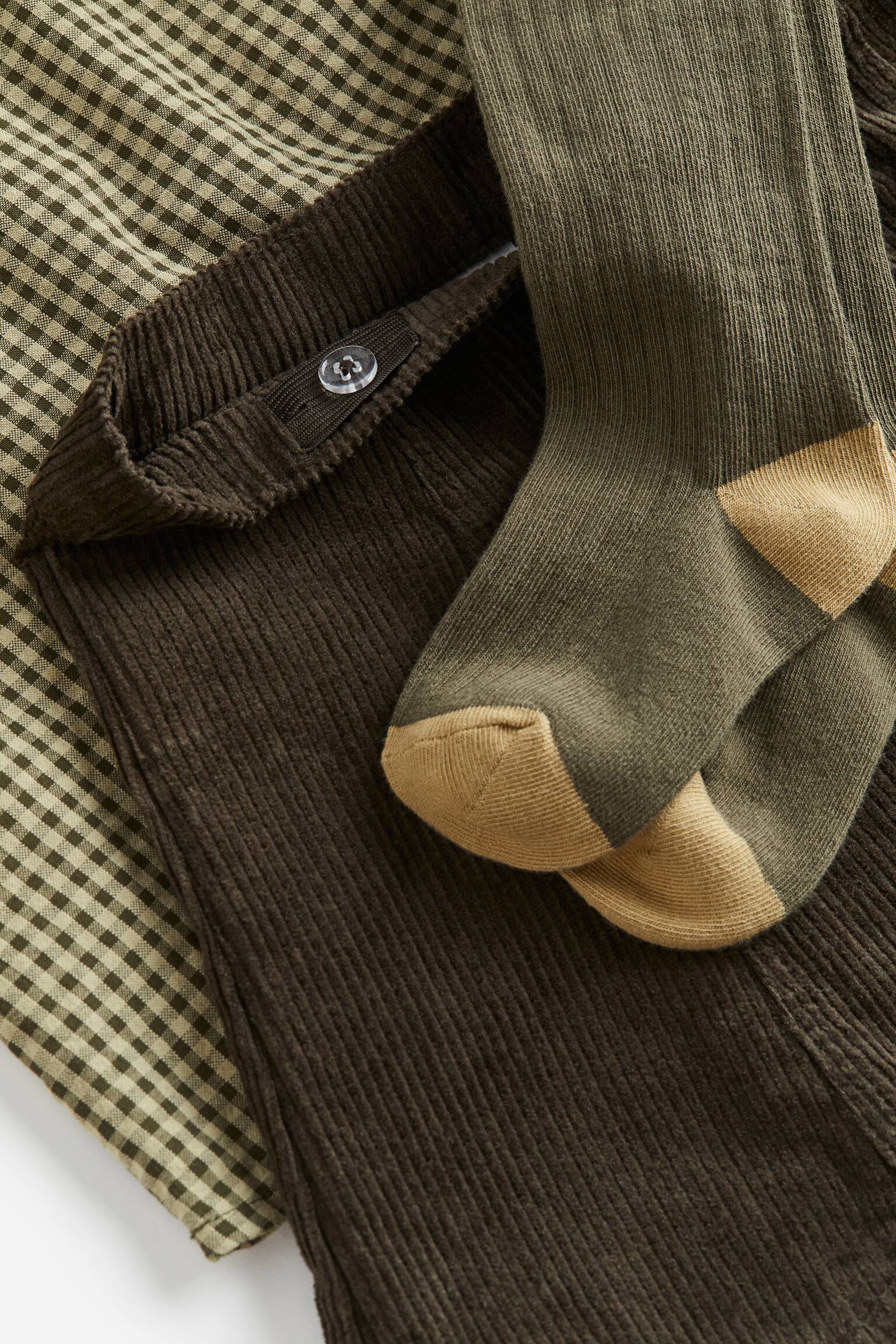 3-piece Cotton Set - Dark brown/Check - 2