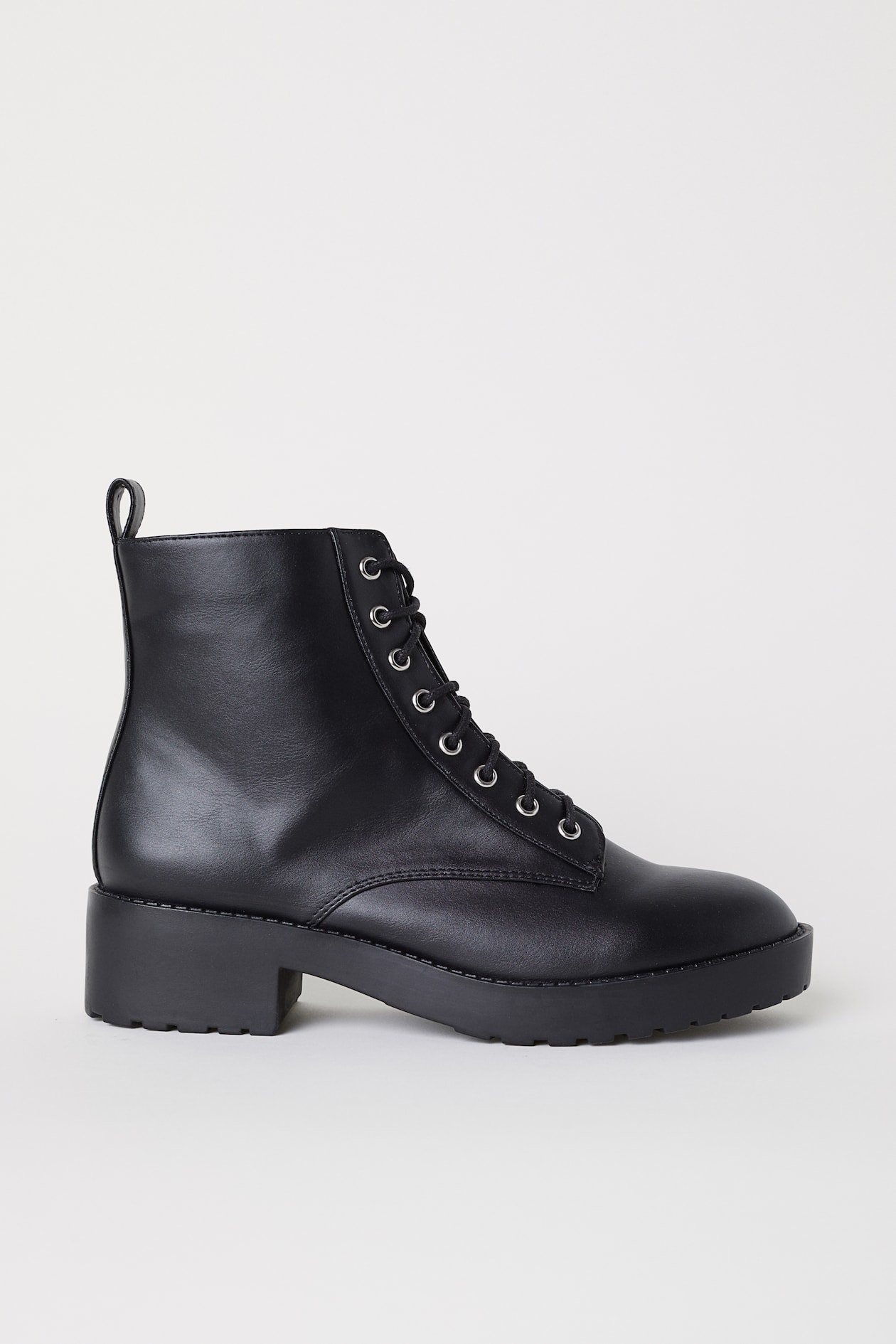 Boots with lacing - Low heel - Black - Ladies | H&M GB