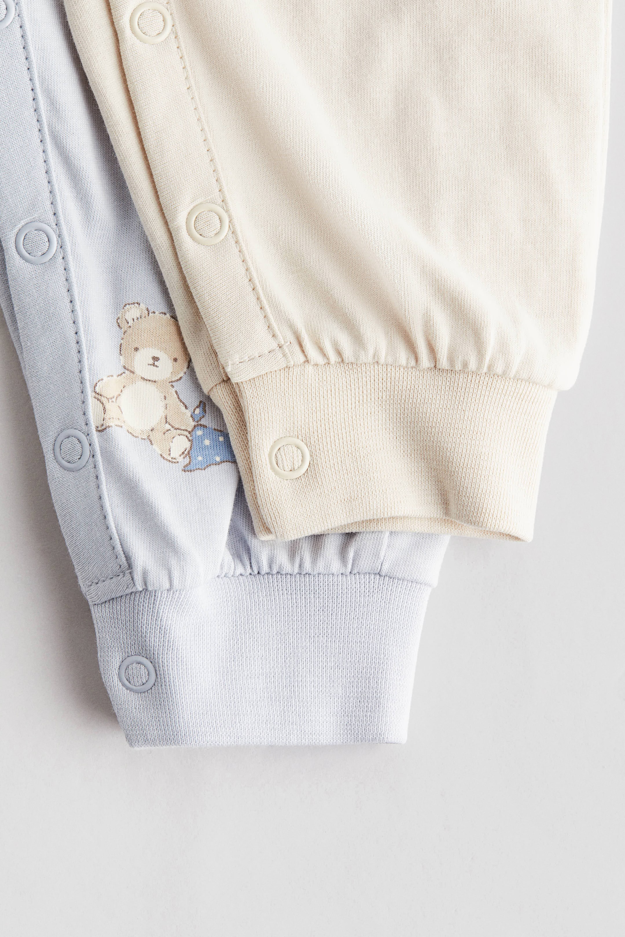 拡大画像を表示: カバーオールパジャマ 2着セット - ライトベージュ／テディベア - Kids | H&M JP 2