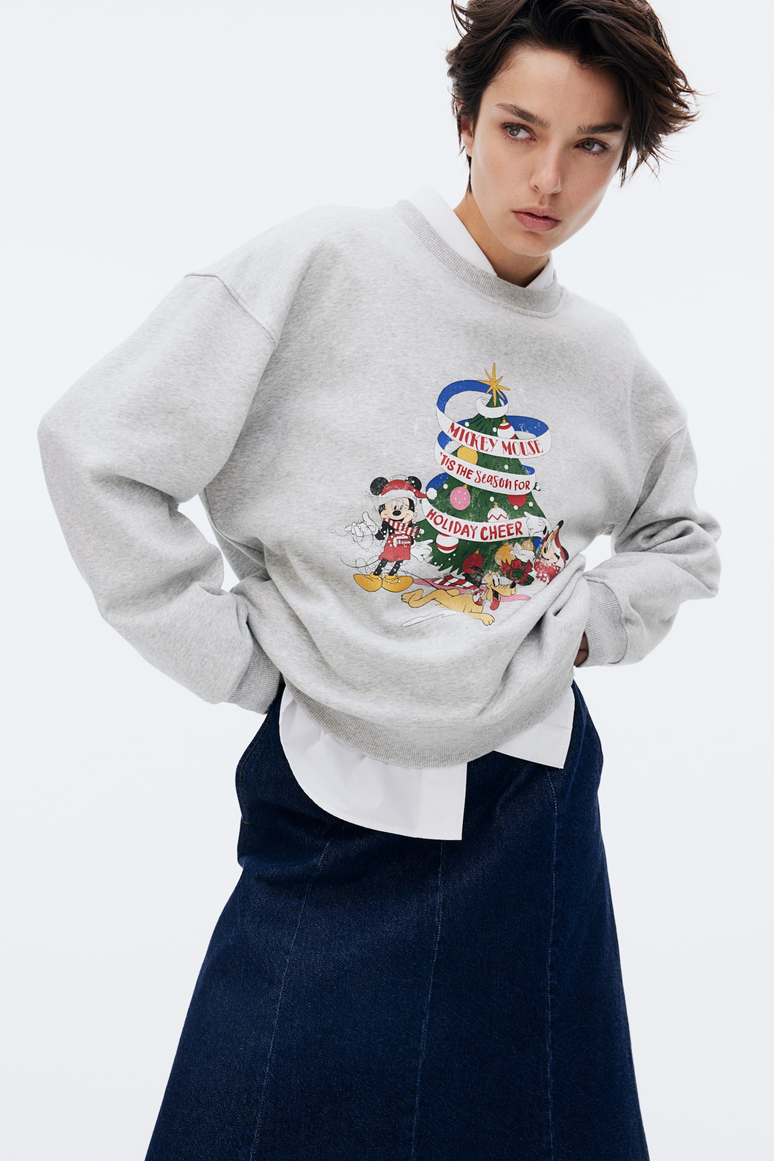 Motif-detail sweatshirt - Light grey marl/Mickey Mouse/Navy blue/Mickey Mouse/Navy blue/Berkeley/Navy blue/UCLA Bruins/Dark grey/Barbie/White/Yale University - 6