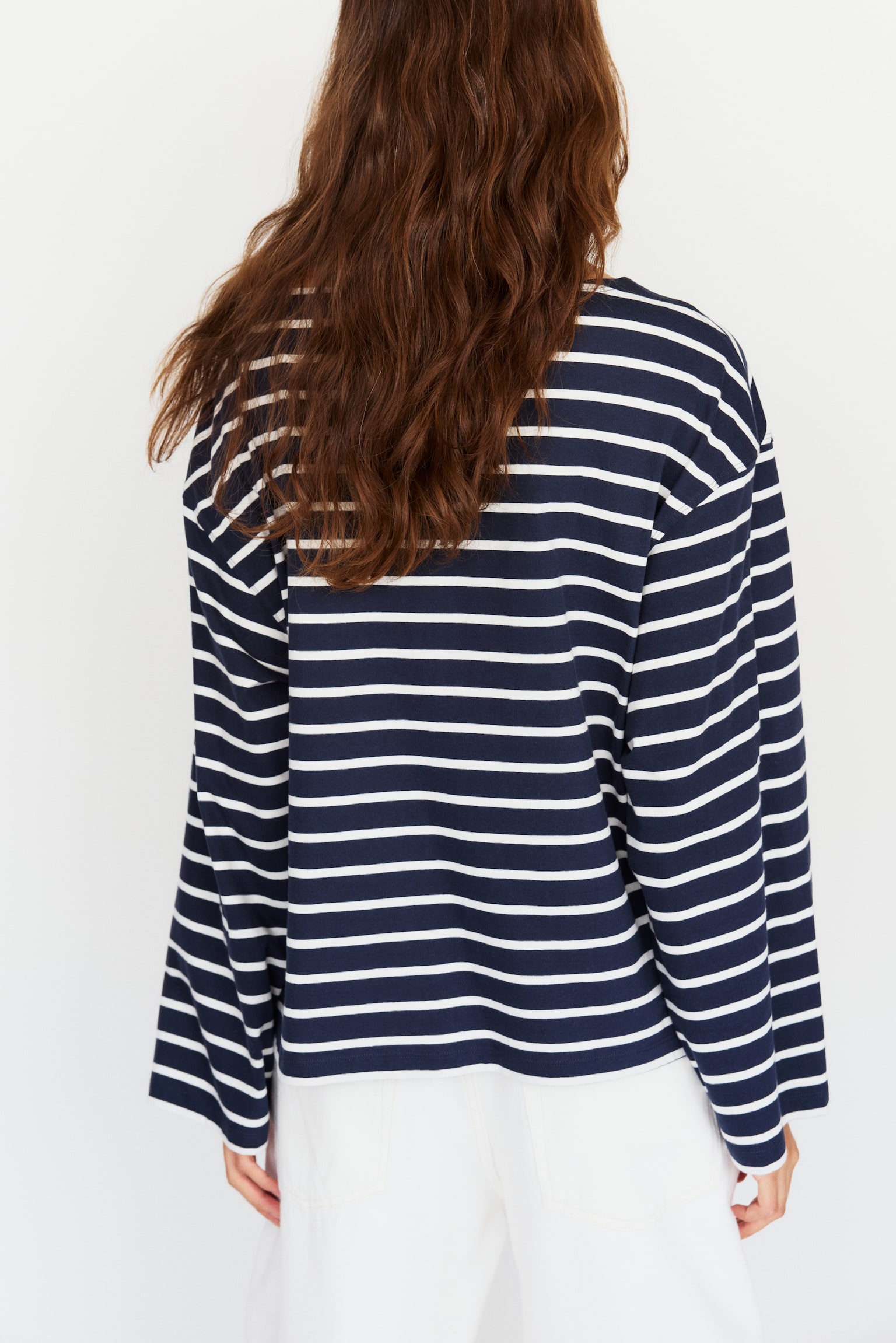 MAMA Before & After Jersey top - Navy blue/Striped/White/Navy blue striped/White/Burgundy striped - 4