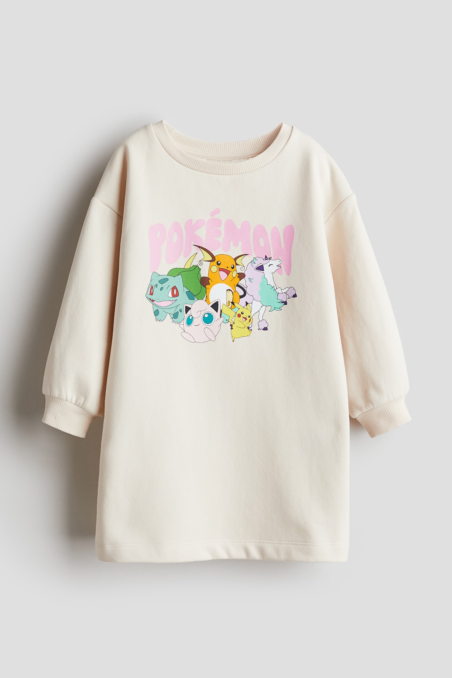 Printed sweatshirt dress - Cream/Pokémon/Pink/SmileyWorld® - 1