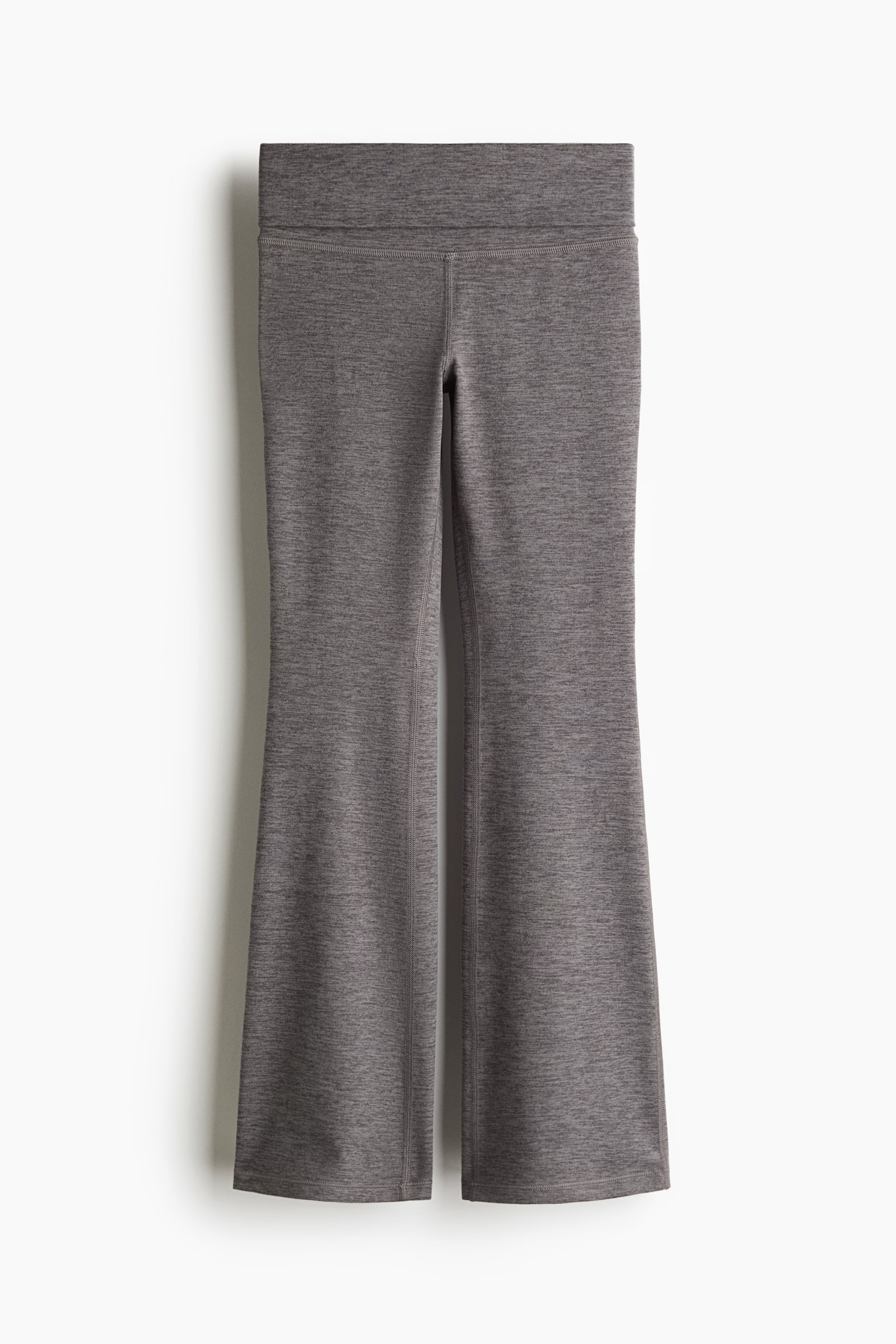 Flared sports leggings in DryMove™ - Dark grey marl/Light grey marl - 1