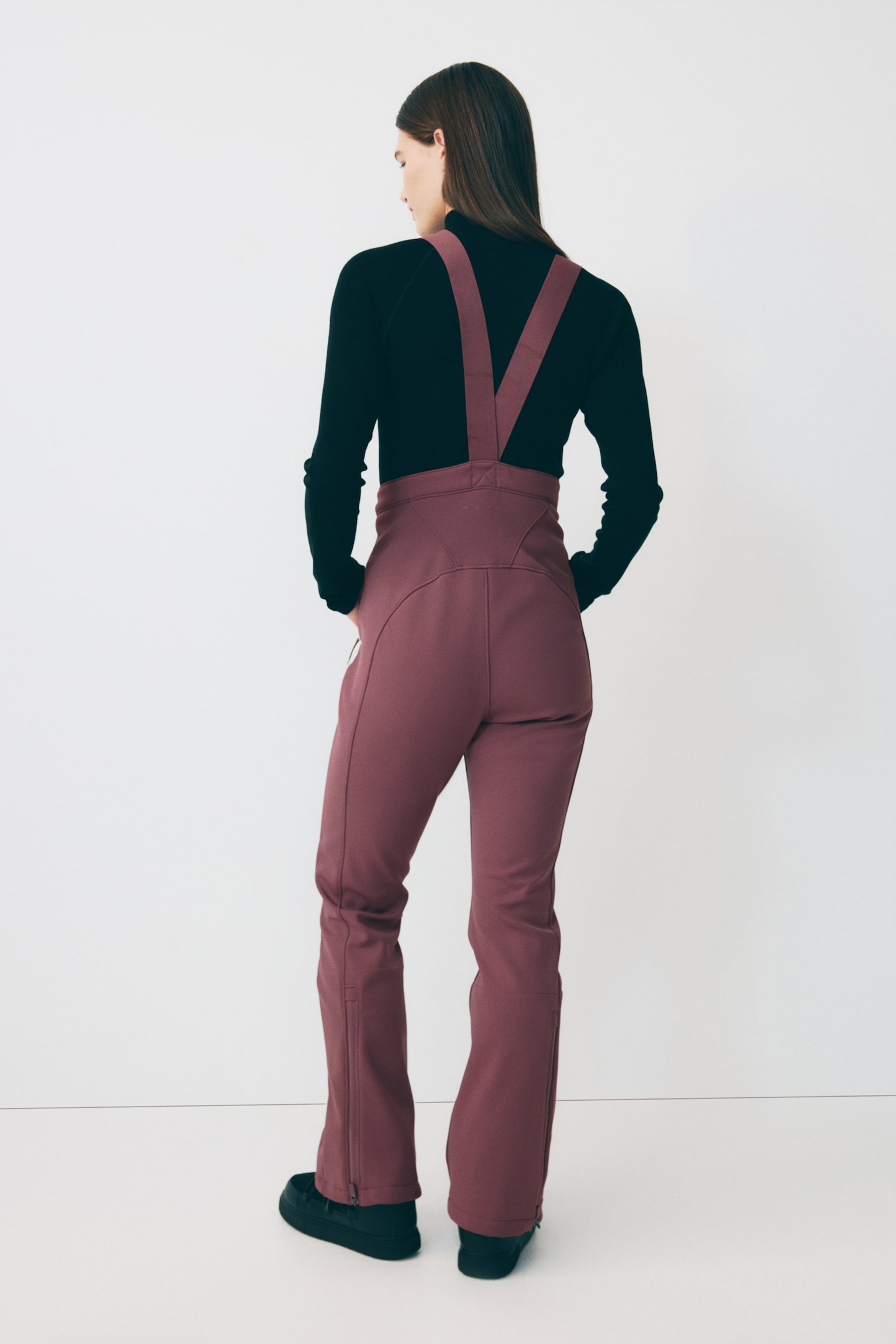Water-repellent ski trousers - Plum red/Black/Coffee bean brown/Aubergine purple - 3