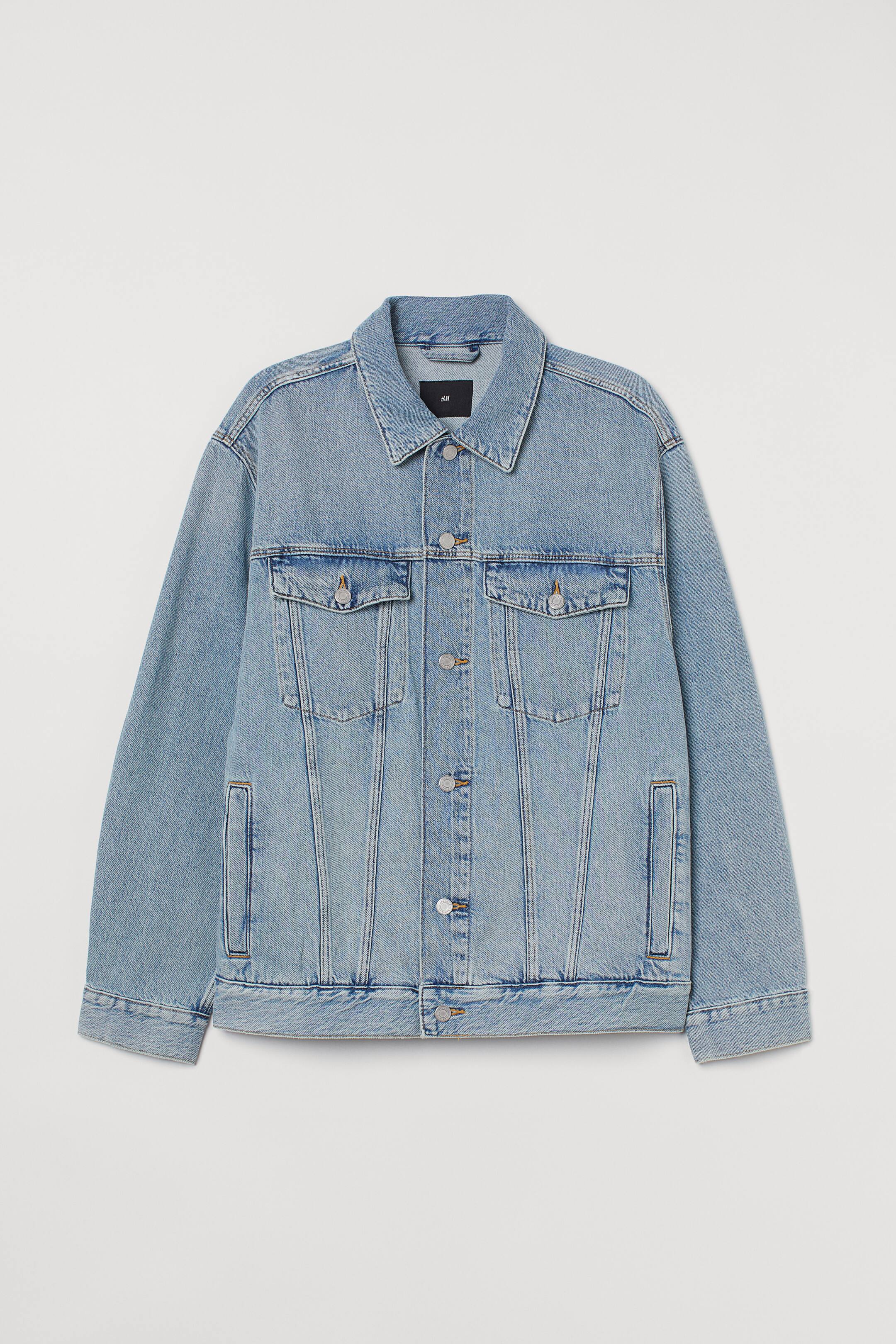 オーバーサイズ デニムジャケット - ライトデニムブルー - Men | H&M JP