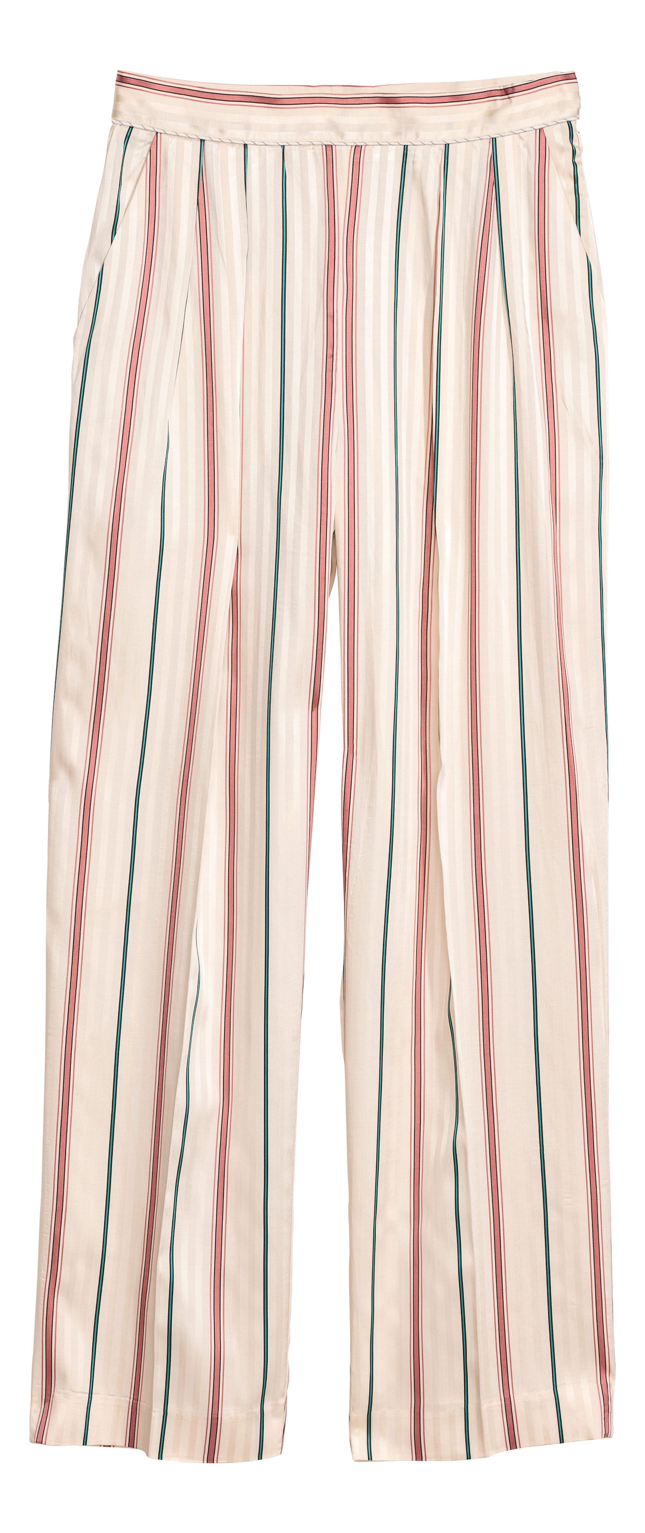 拡大画像を表示: ワイドパンツ - クリーム／ストライプ - レディース | H&M JP 1