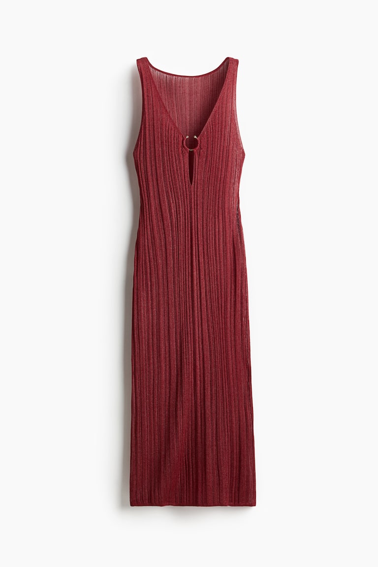 structured knit dress London Times Women's Diamond Knit Dress - Red
