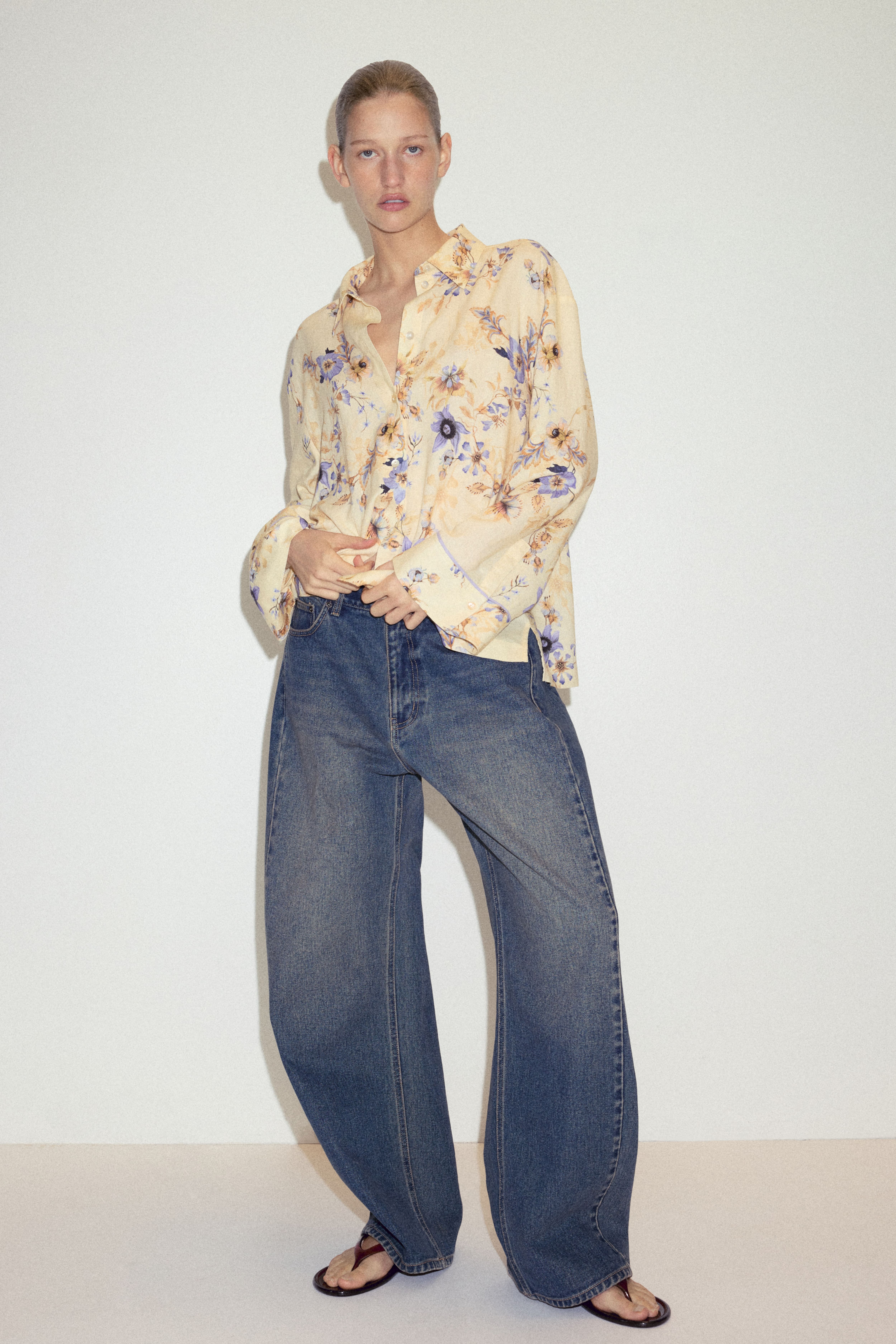 Oversized Linen-Blend Shirt