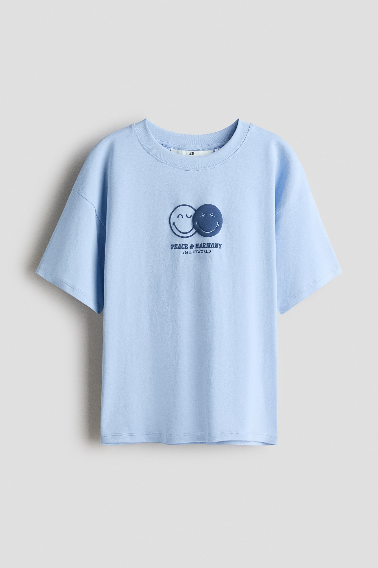 Cotton T-Shirt with Printed Motif - Light blue/SmileyWorld®/Dusty purple/Kuromi