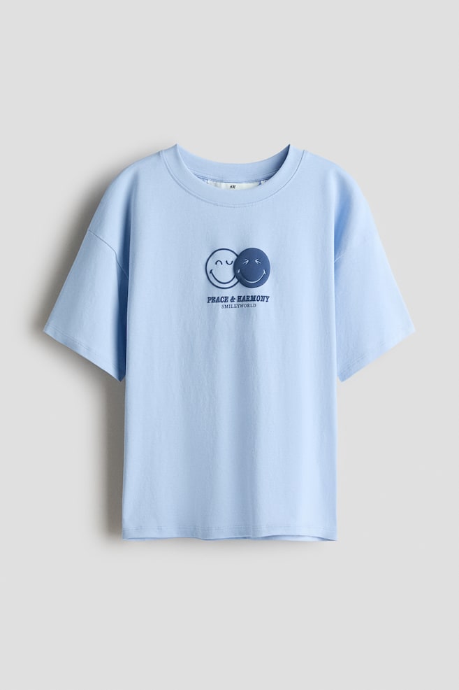 Print-motif cotton T-shirt - Light blue/SmileyWorld®/Light purple/Kuromi/Dark grey/CapyFun/Dark grey/SmileyWorld®/Plum/Pochacco/Light dusty pink/Lilo & Stitch - 1