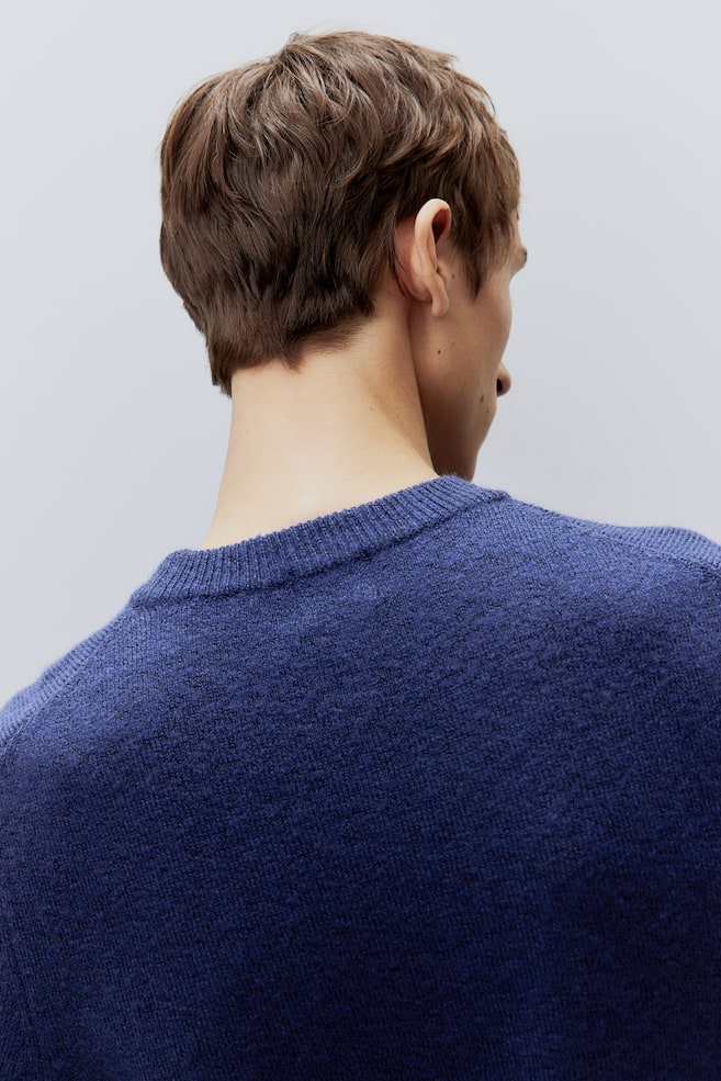 Finstrikket trøje Regular Fit - Mørkeblå/Gråmeleret/Stribet/Mørkeblå/Stribet/Beigemeleret - 4