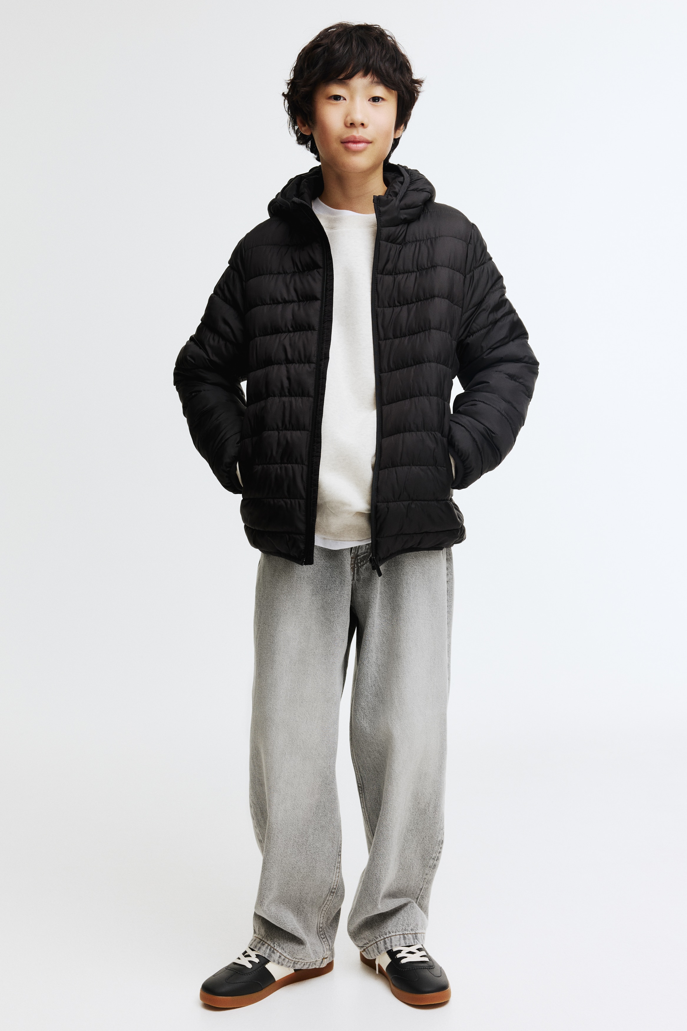 Water-repellent insulated jacket - Black/Black