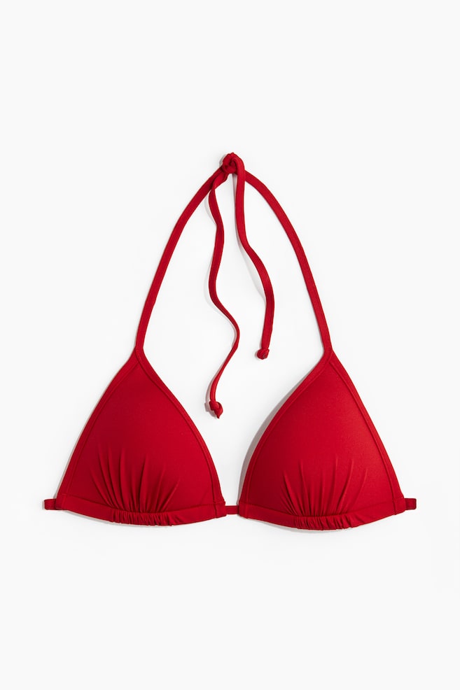 Sutien de baie push-up triunghiular - Roșu/Crem/negru/Maro-închis/Roșu-aprins - 1