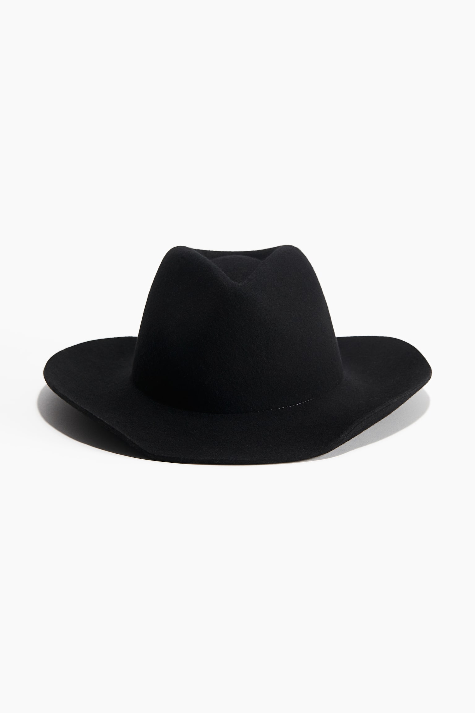 Felted wool cowboy hat - Black/Greige - 2