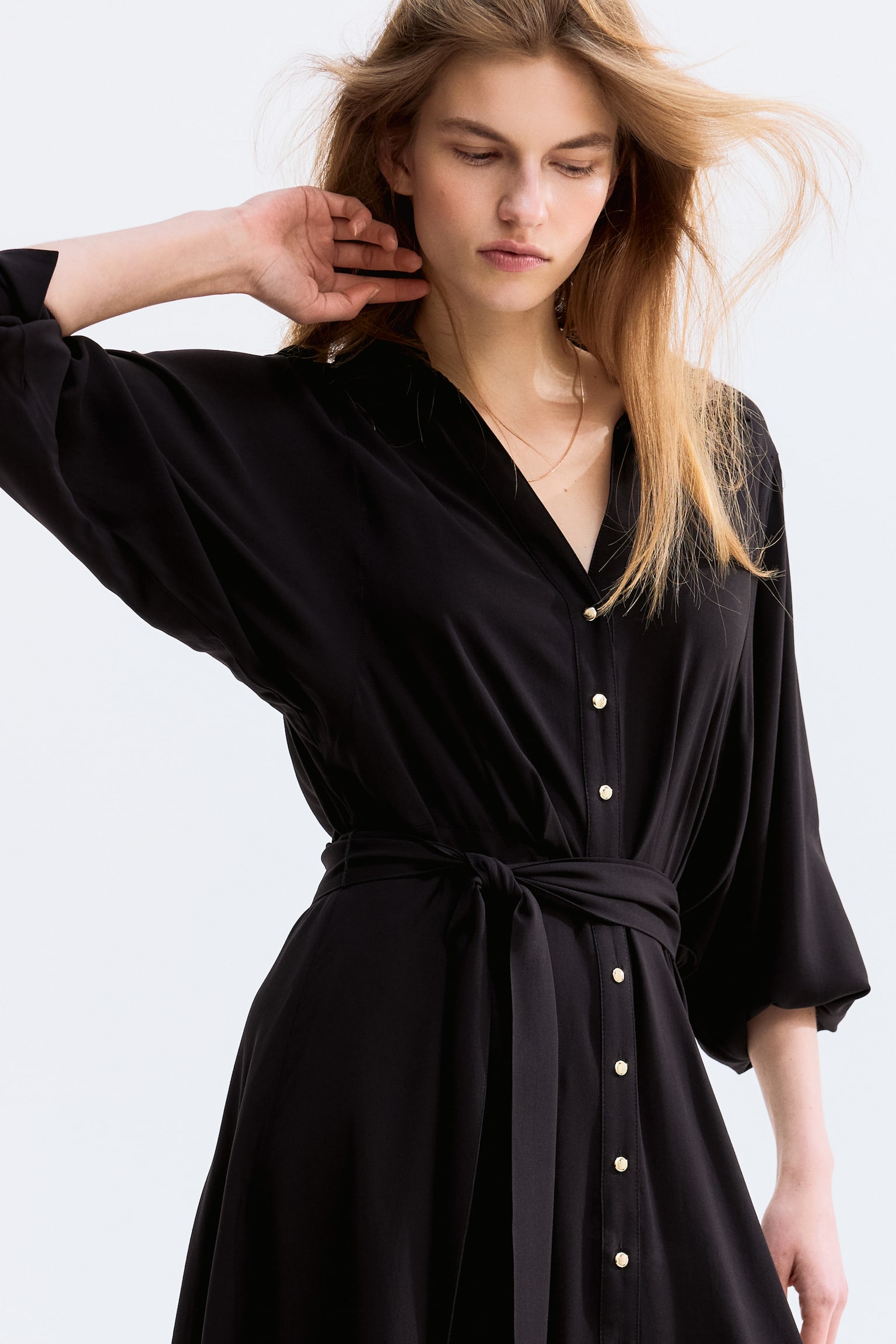 Shirt dress - Black/Blue/Striped/Navy blue - 4