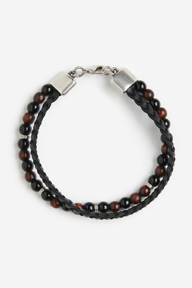 Two-strand bracelet - Black/Brown - 1