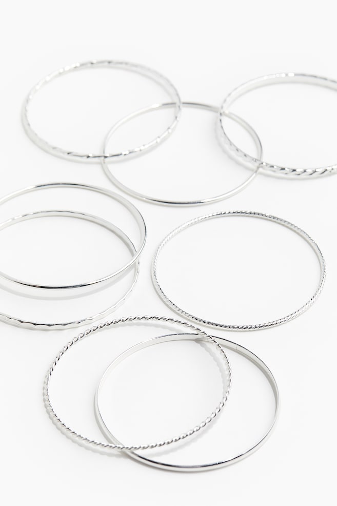 8-pack Bangles - Silver-colored - Ladies | H&M US