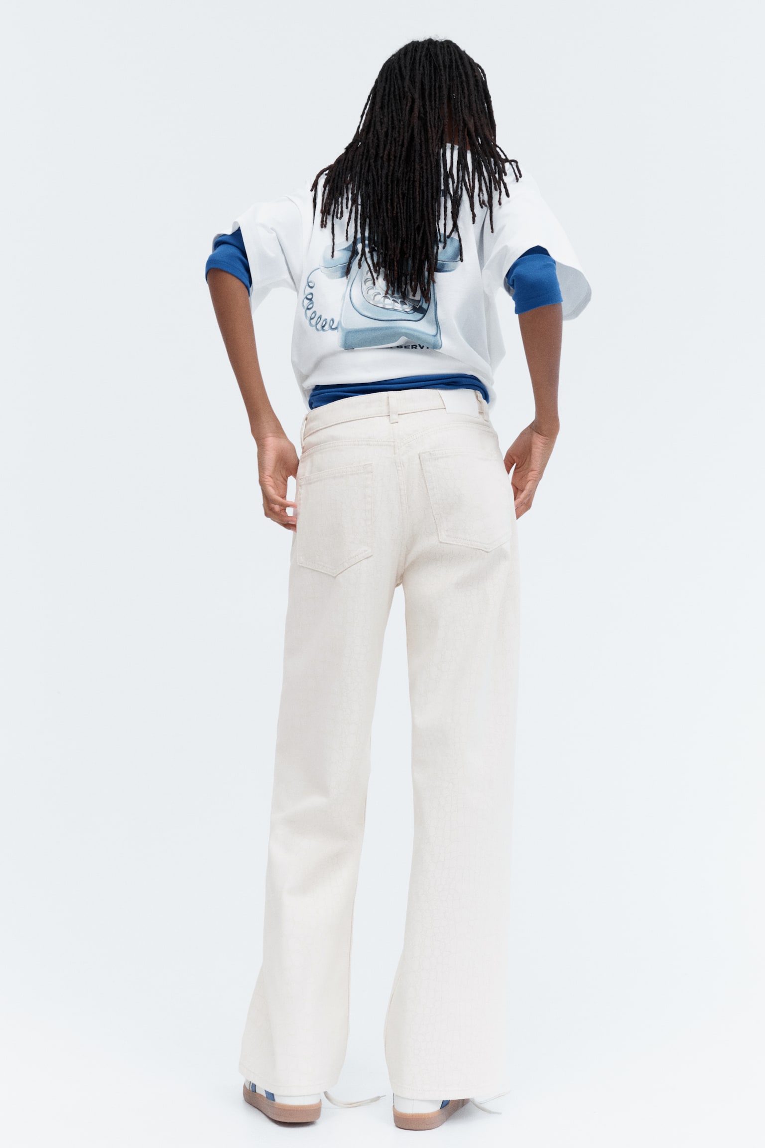 Женские джинсы H&M Straight High-Waist, цвет: Светлый пыльный бежевый — фото 5