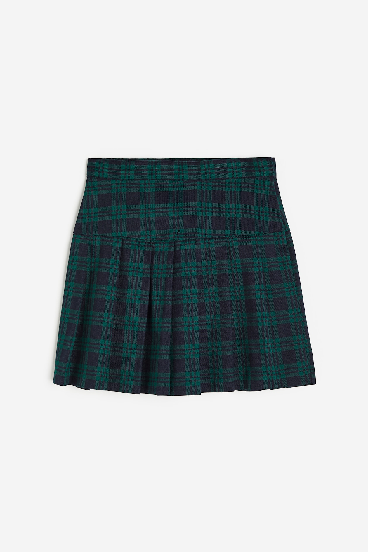 Pleated Skirt Green/plaid Kids H&M US