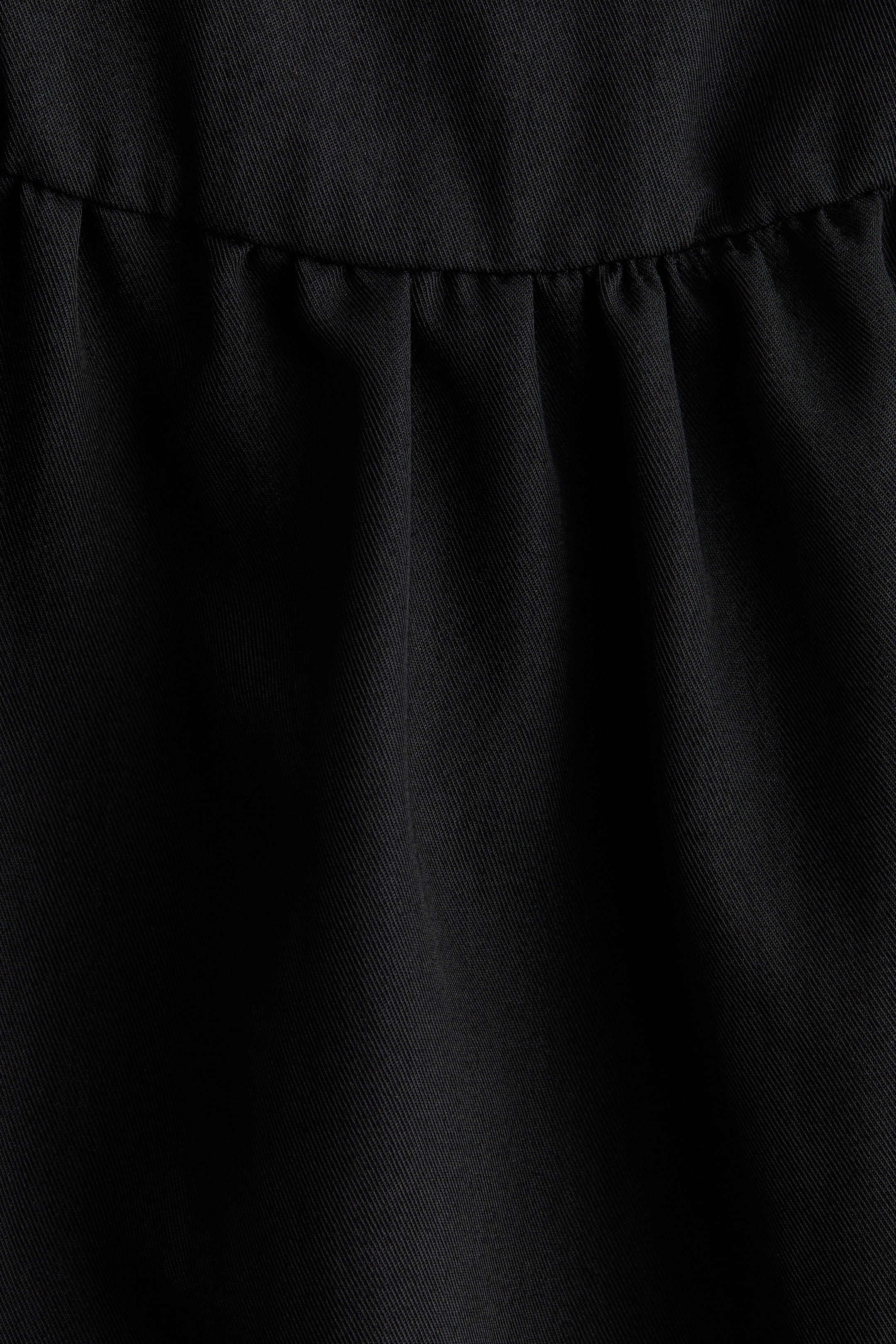 Gathered Twill Dress
