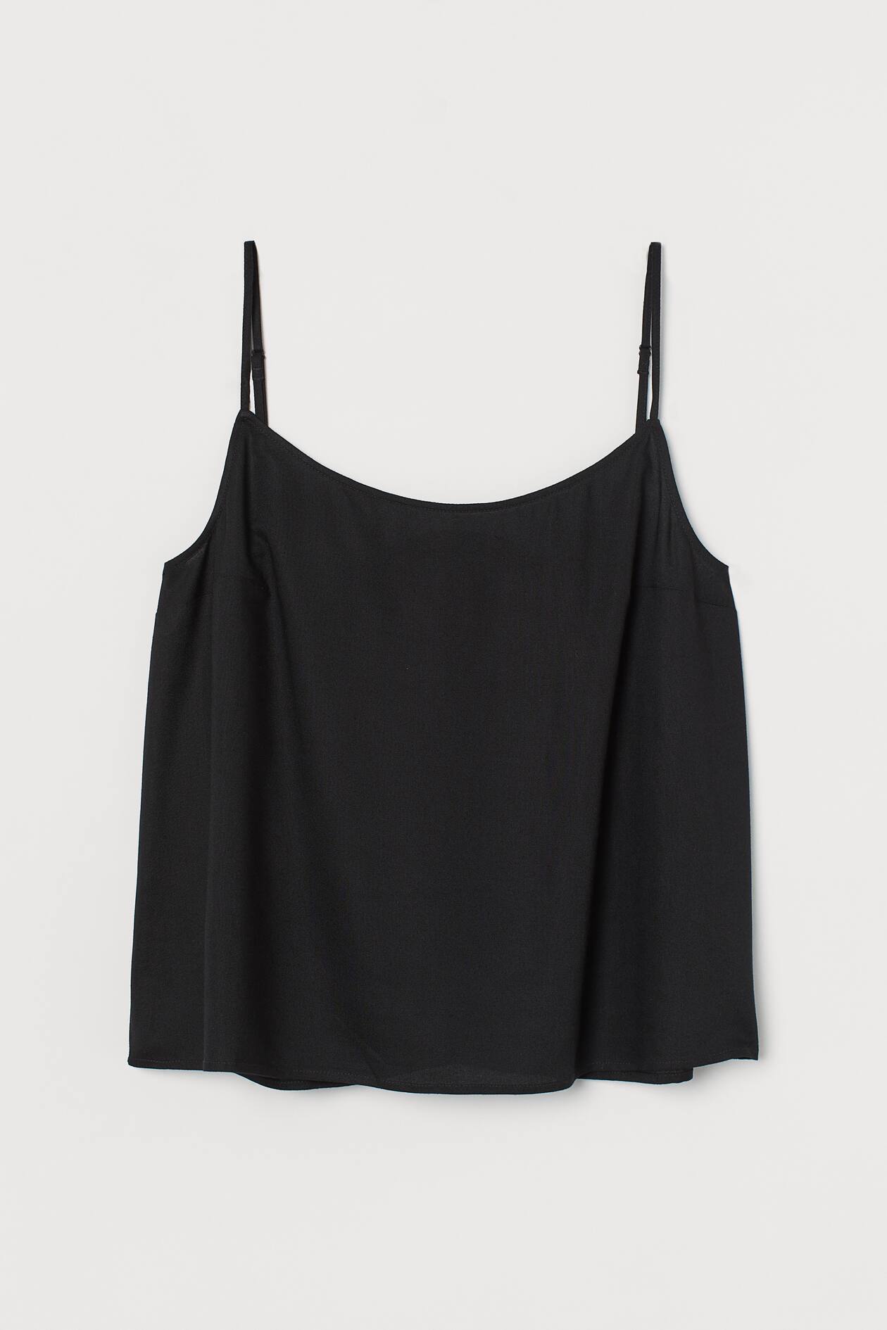 Viscose Tank Top - Sleeveless - Black - Ladies | H&M US