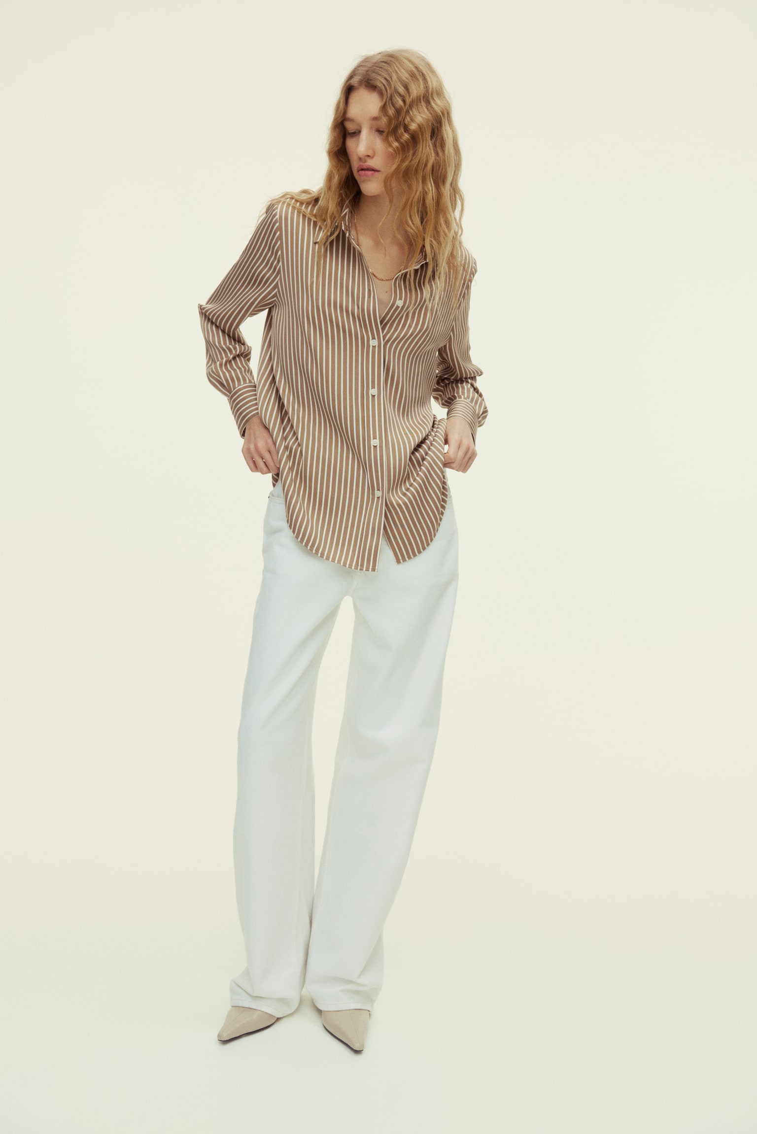 Shirt - Beige/Striped/Navy blue/Striped/White/Burgundy/Pink striped/Black/Navy blue/Patterned/Khaki green/Patterned/Cream/Patterned/Burgundy/Striped - 4