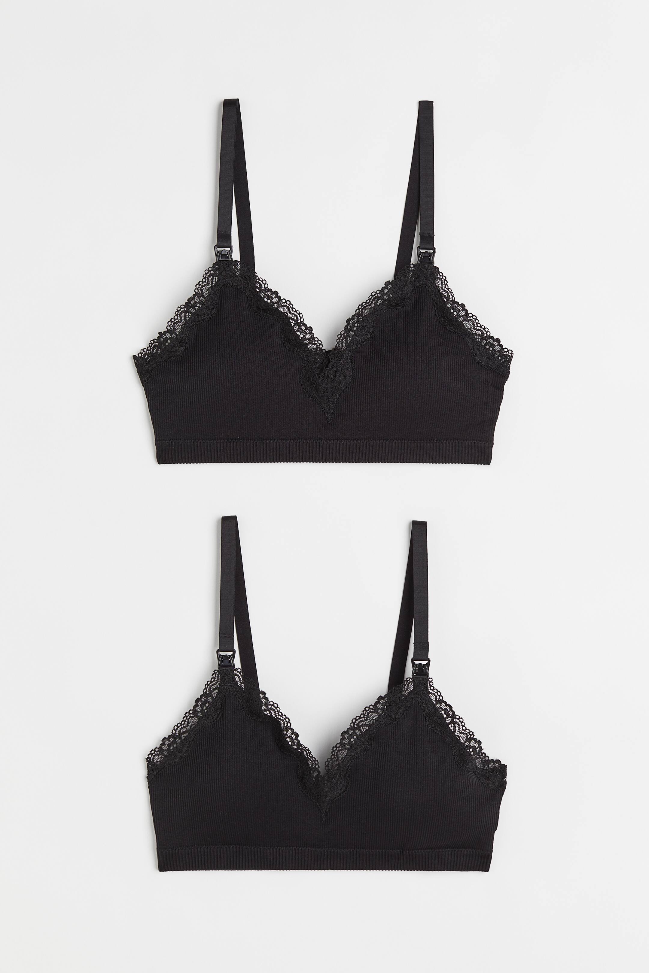 2pack soft jersey bras Black Ladies H&M GB