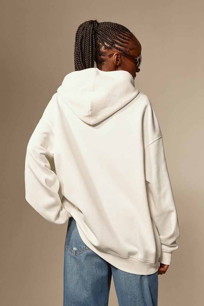 Oversized printed zip-through hoodie - Cream/Sublime/Light beige/UCLA - 4