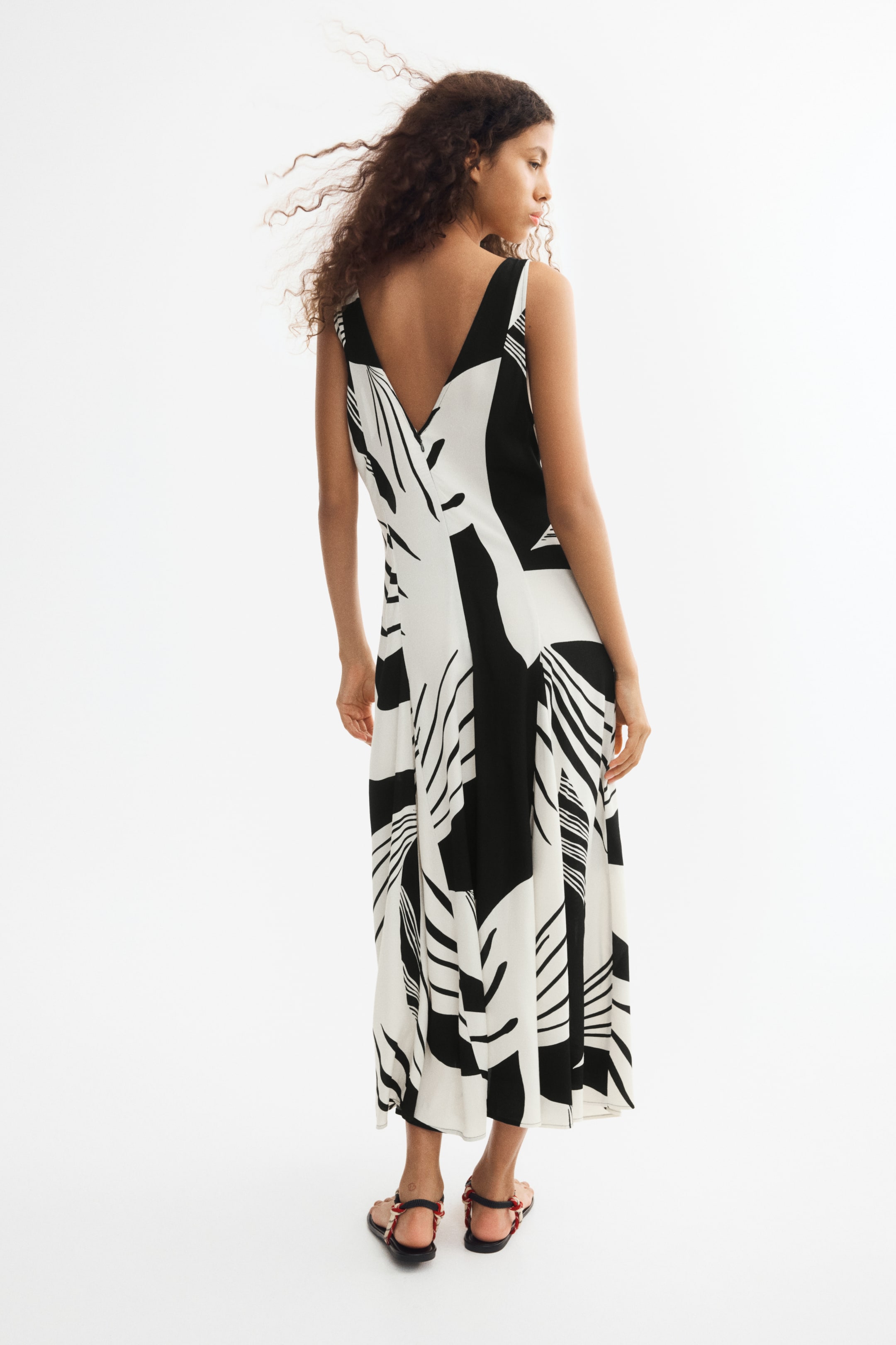 Crêpe Dress with Godet Pleats