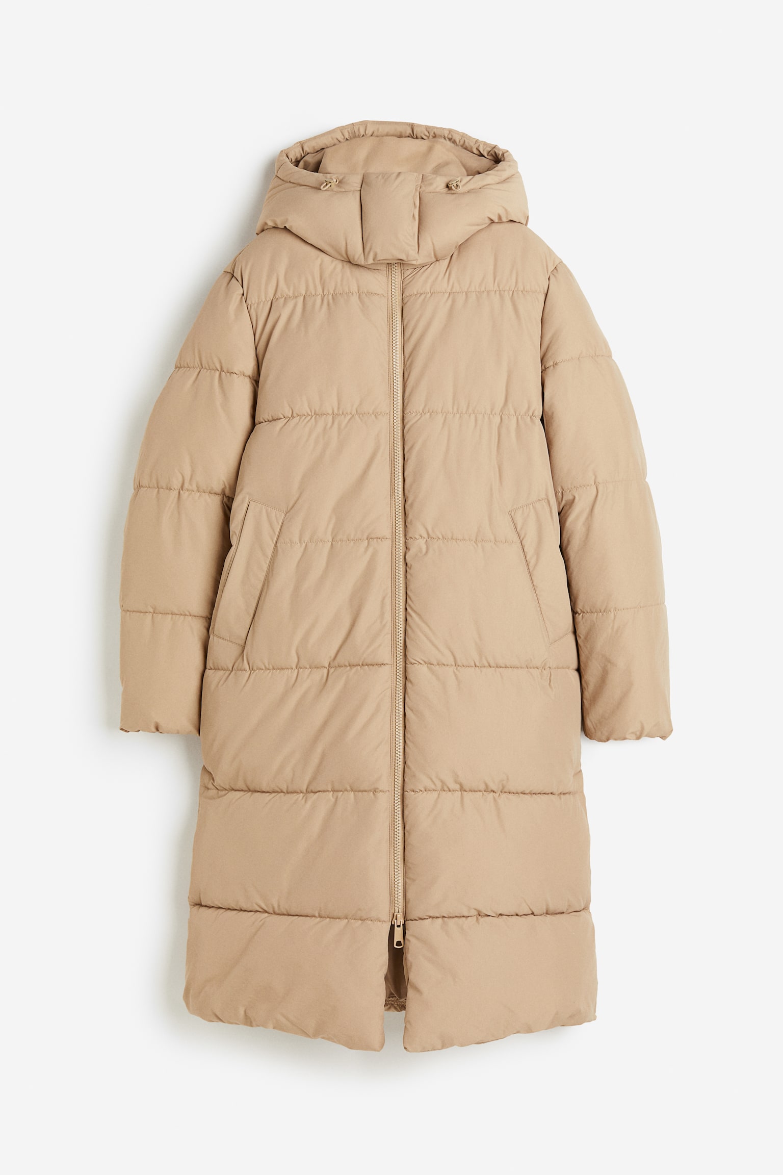 Water Repellent Puffer Coat - Beige - 1