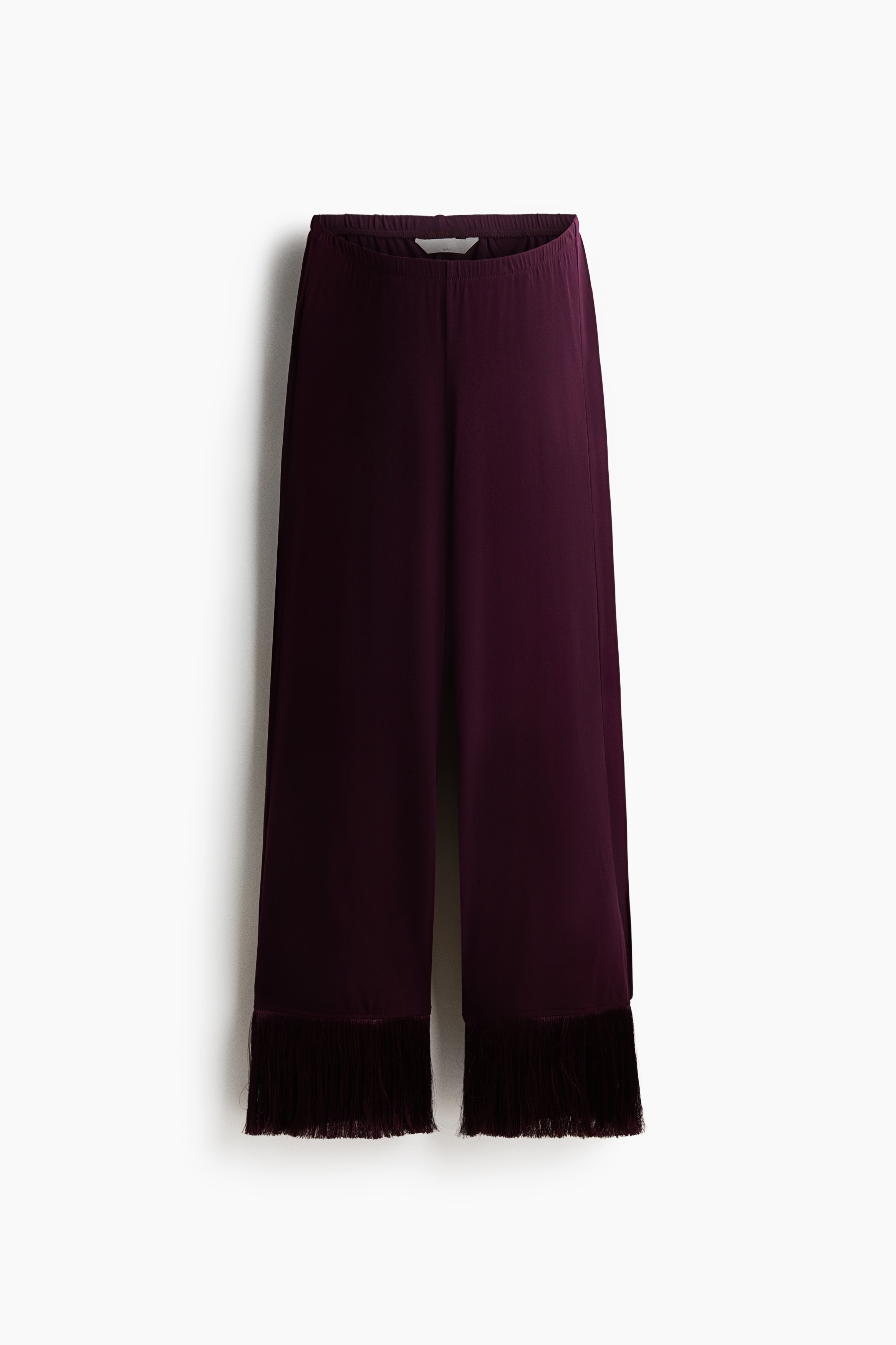 MAMA Pantaloni in jersey con frange