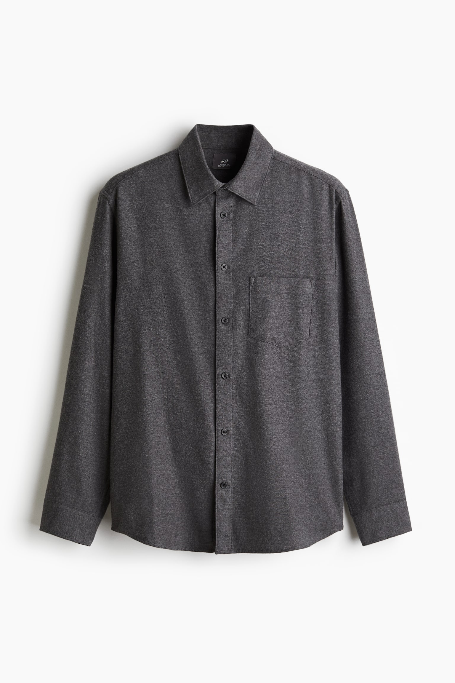 Regular Fit Flannel shirt - Dark grey/Black/Beige/Navy blue/Light grey marl - 2