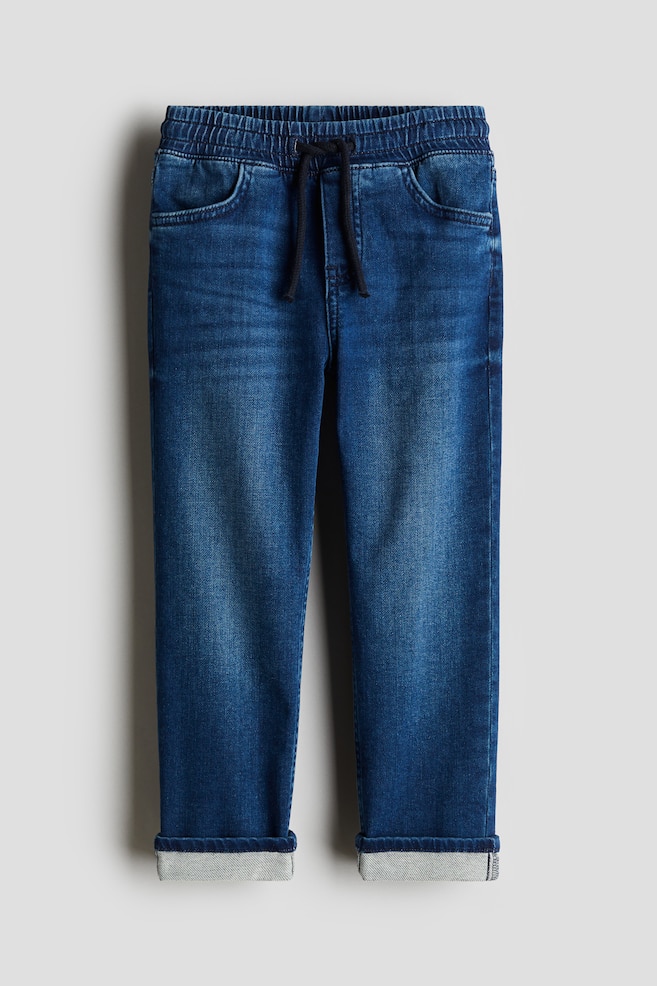 Cotton denim joggers - Dark denim blue/Light denim grey/Light denim blue/Dark grey/Denim blue - 1